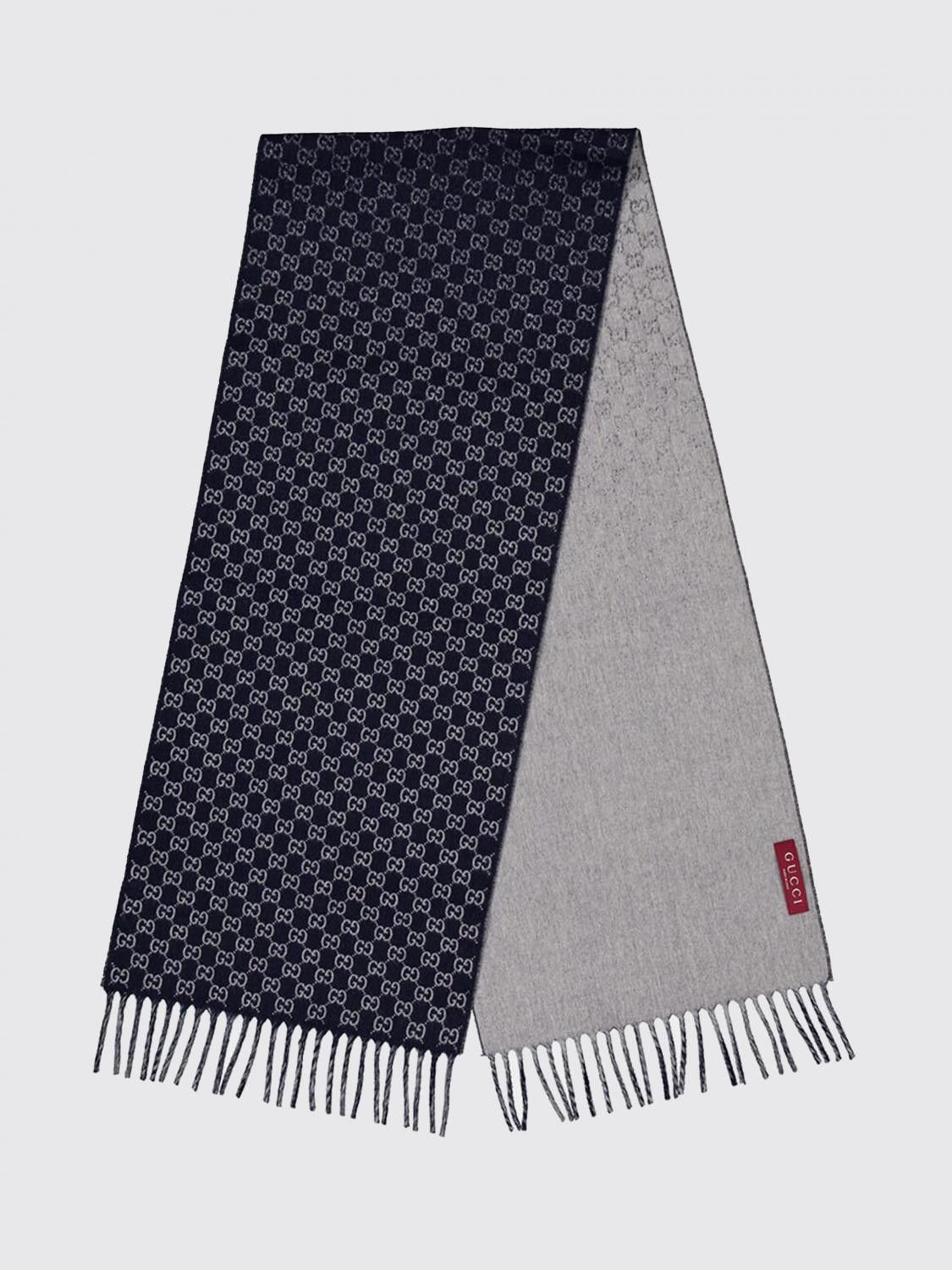 Gucci Gucci Scarf Men Grey Size ONE SIZE - 1 Thumbnail