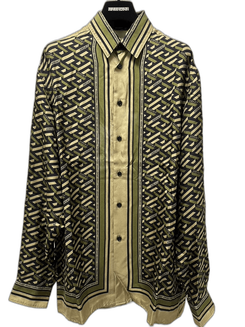 Versace VERSACE Silk Shirt with Medusa Emoji Print - dmc Size M / US 6-8 / IT 42-44 - 1 Thumbnail