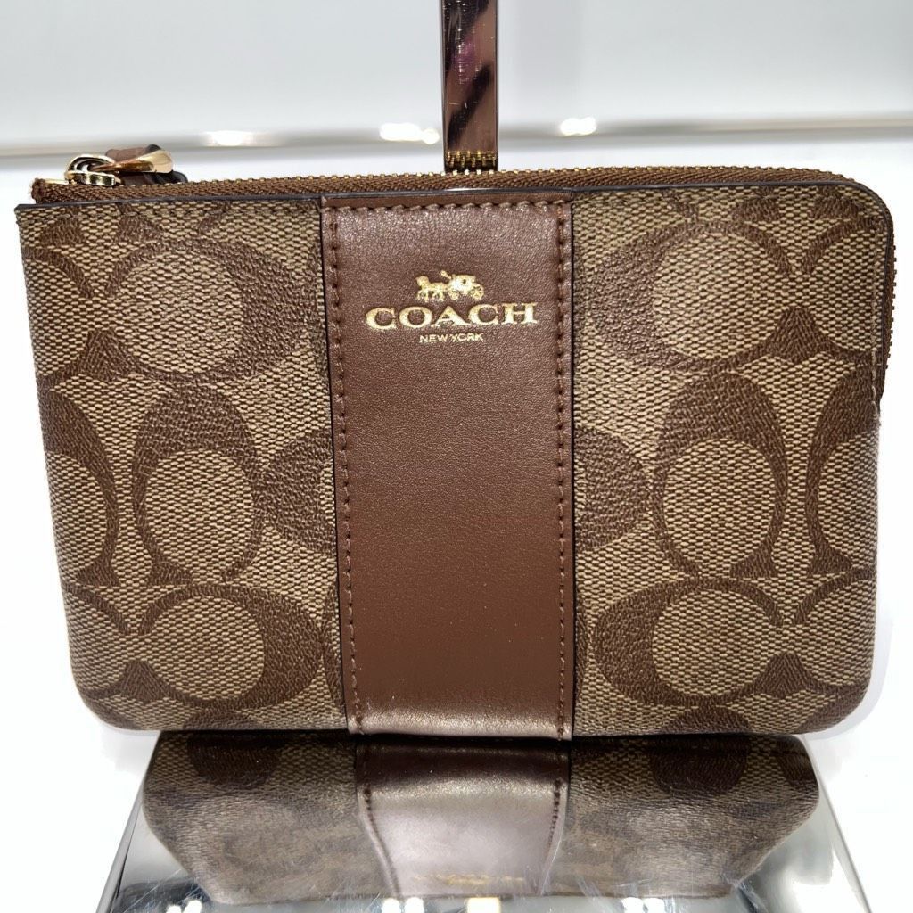 Coach Coach Small Zip Signature Wristlet Size ONE SIZE - 1 Thumbnail