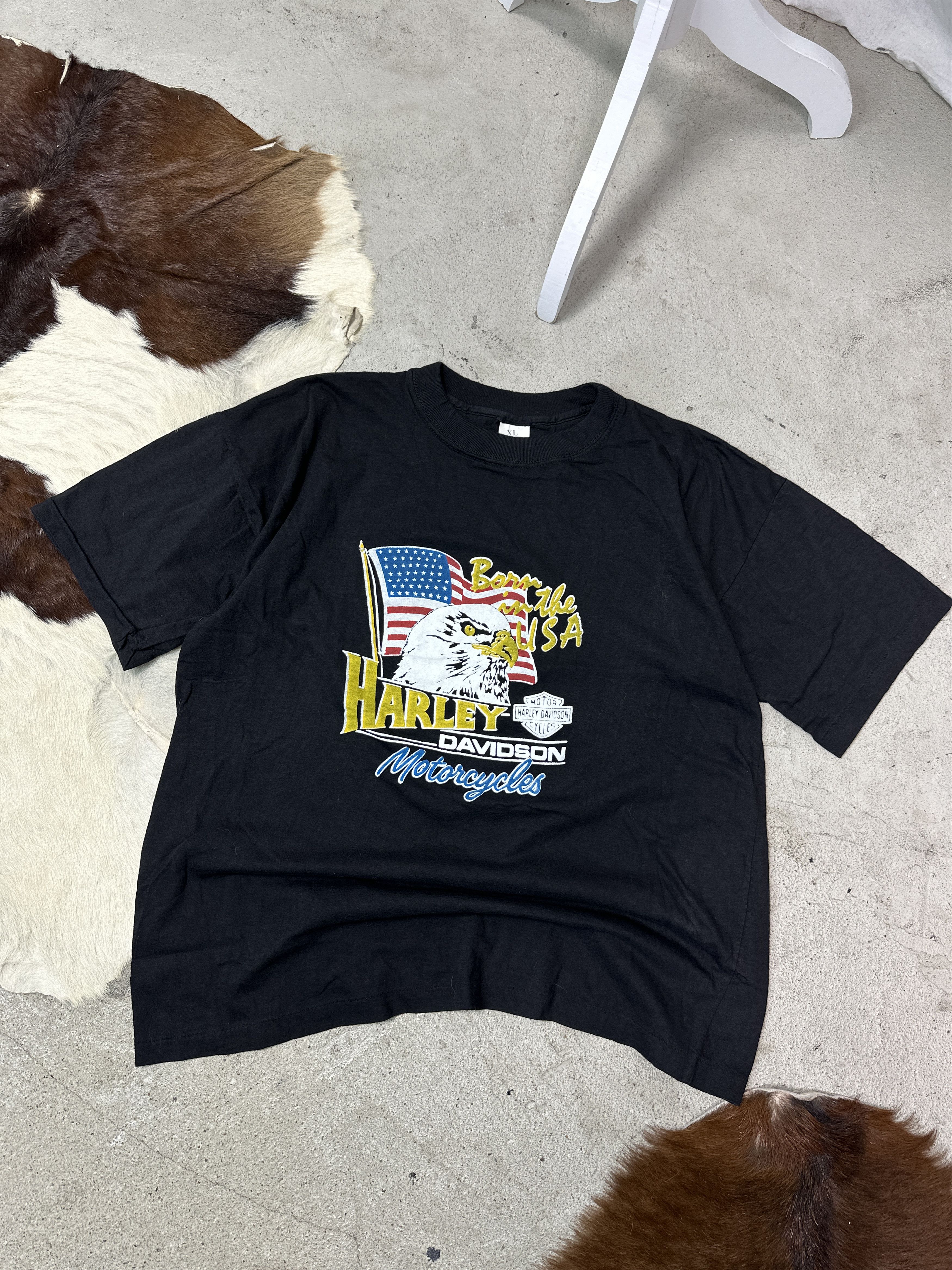 Harley Davidson Vintage Moto Biker Old School Harley Davidson T-shirt 90s Size US XL / EU 56 / 4 - 1 Thumbnail