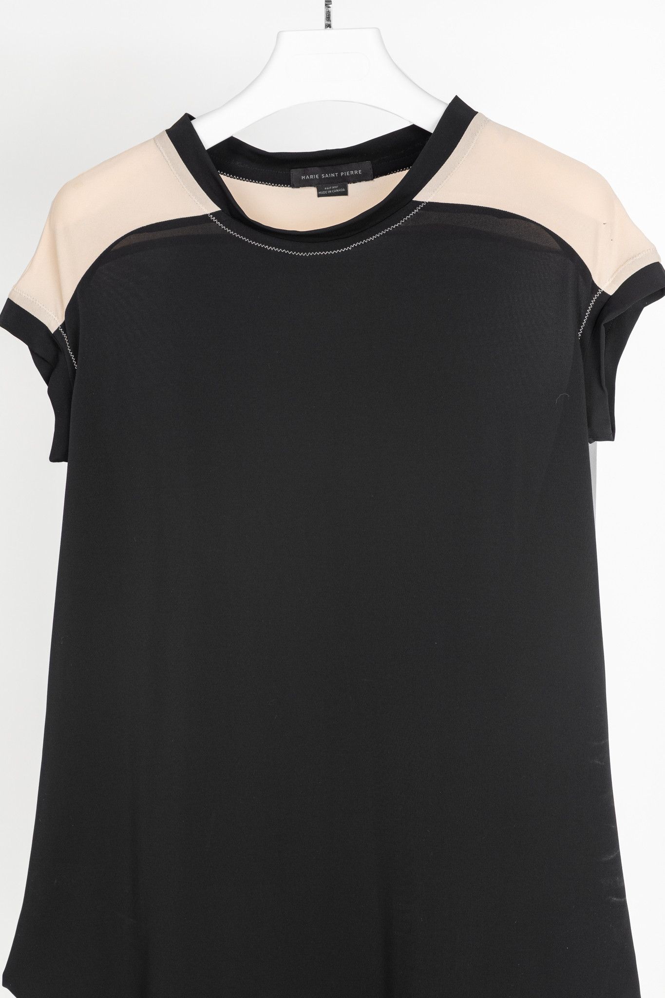 Marie Saint Pierre Marie Saint Pierre Black & Grey Colourblock Jersey Tunic Size S / US 4 / IT 40 - 3 Thumbnail