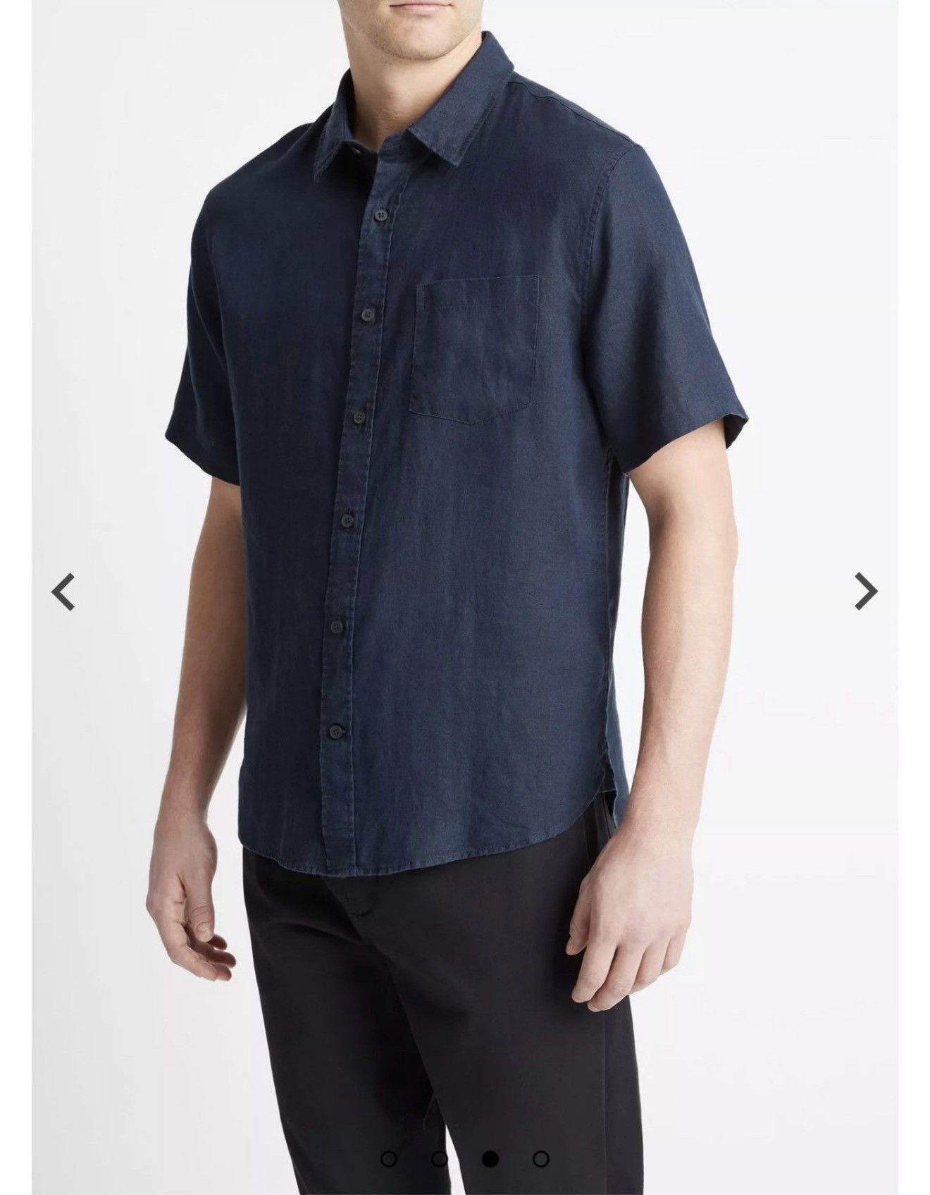 Vince Vince Short-Sleeve Shirt size M 100% linen blue lagenlook Size US M / EU 48-50 / 2 - 1 Thumbnail
