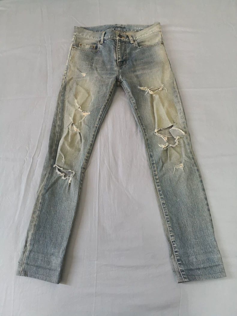 Saint Laurent Paris Saint Laurent Distressed Denim Jeans - dmc Size US 28 / EU 44 - 1 Thumbnail