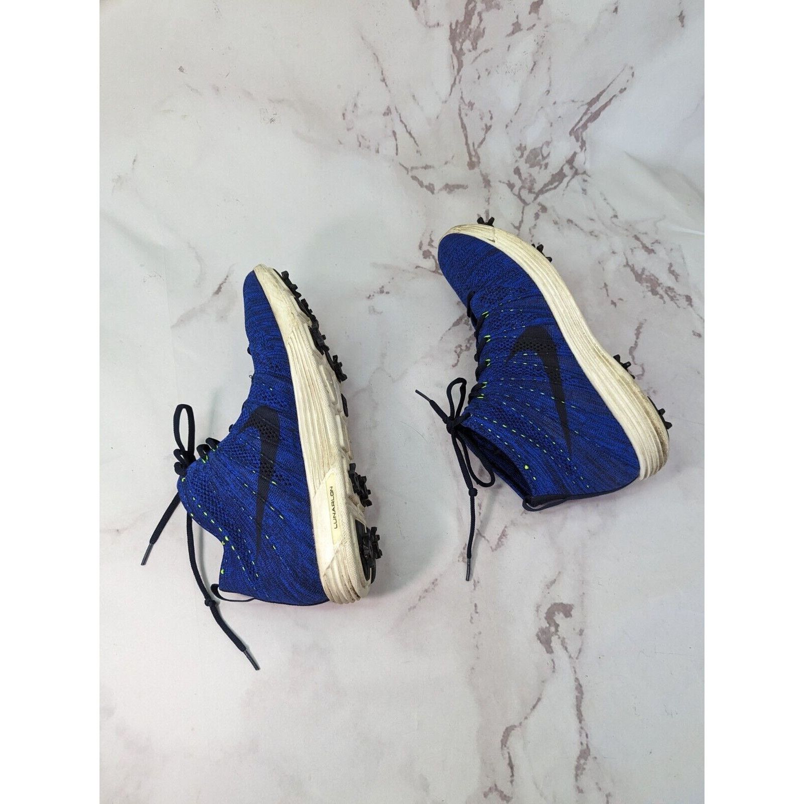 Nike Nike Shoes Mens 13 Lunar Flyknit Chukka Blue Black Mid Size US 13 / EU 46 - 14 Thumbnail