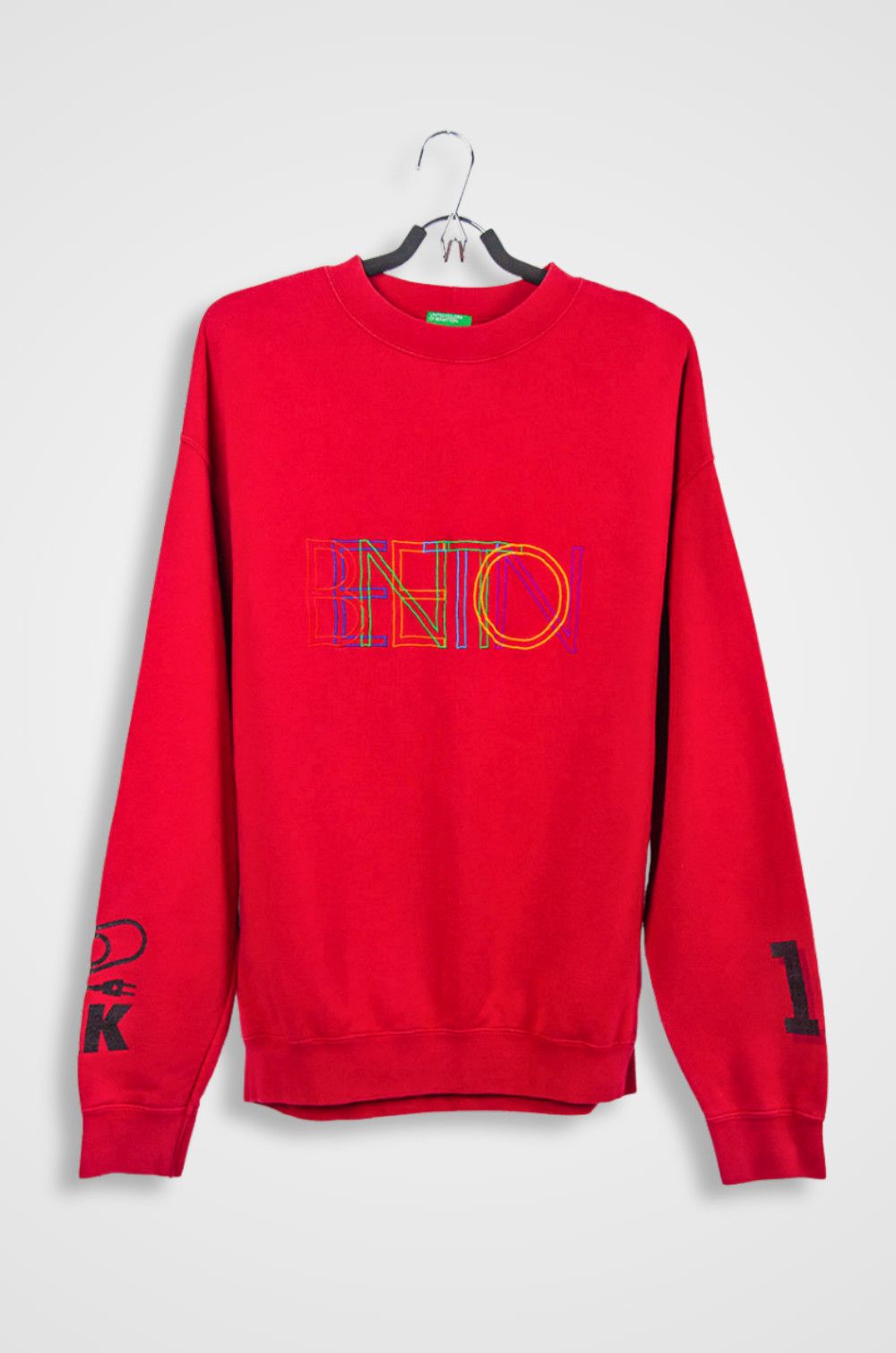 Benetton Benetton Red Volleyball Tiger Graphic Sweatshirt - Size L Size US L / EU 52-54 / 3 - 1 Thumbnail