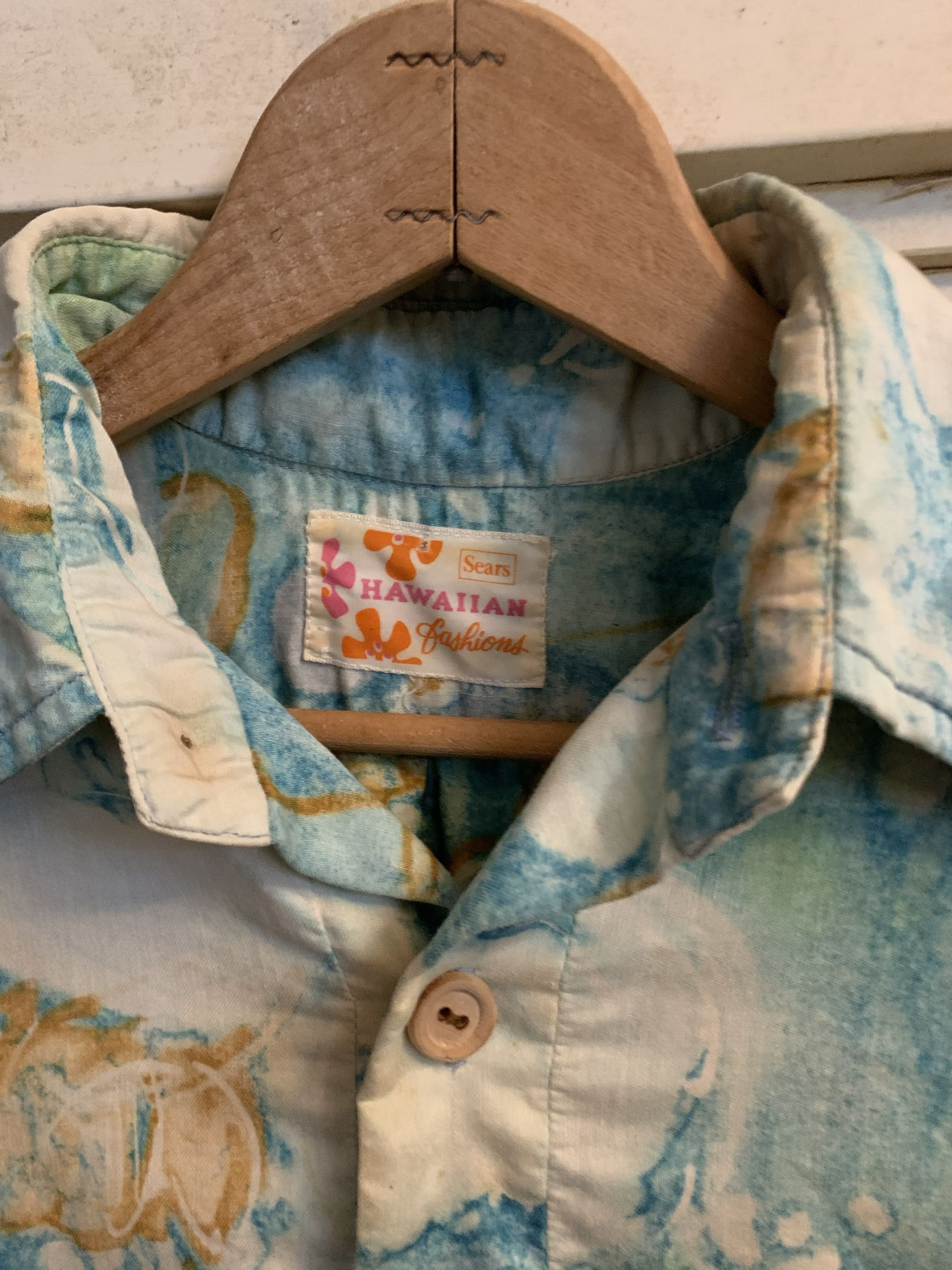 Sears Vtg 60s Sears Hawaiian Popover M Floral Watercolor Aloha Size US M / EU 48-50 / 2 - 3 Thumbnail