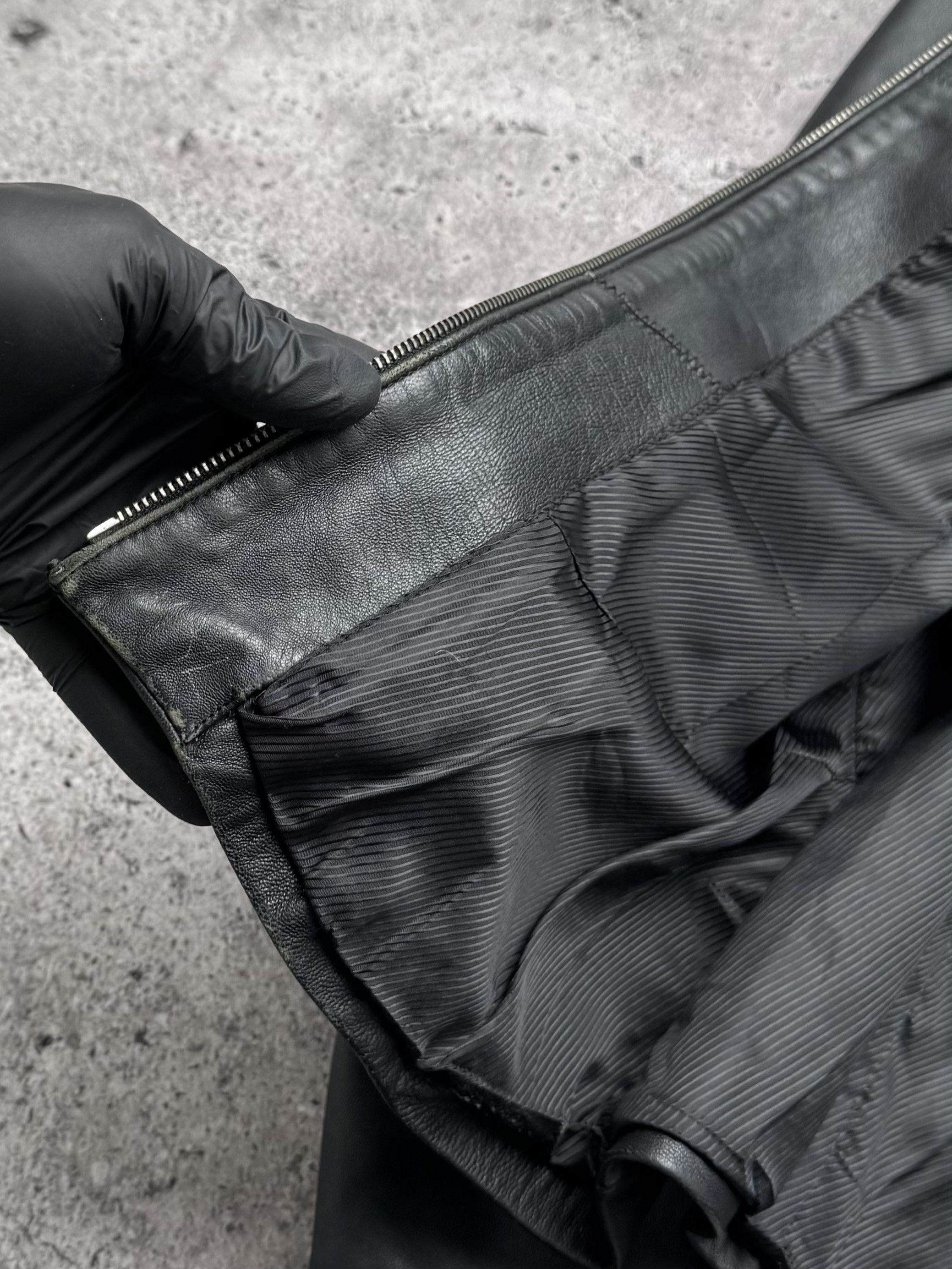Vintage Cropped Leather Jacket C2(V490)