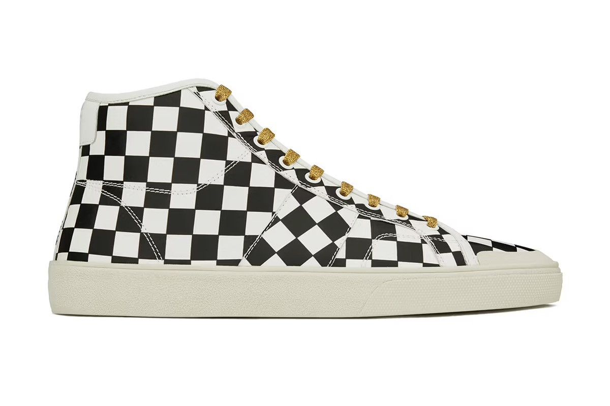 Saint Laurent Paris SS16 Saint Laurent surf sound checkered SL37 sneakers 45 Size US 12 / EU 45 - 1 Thumbnail