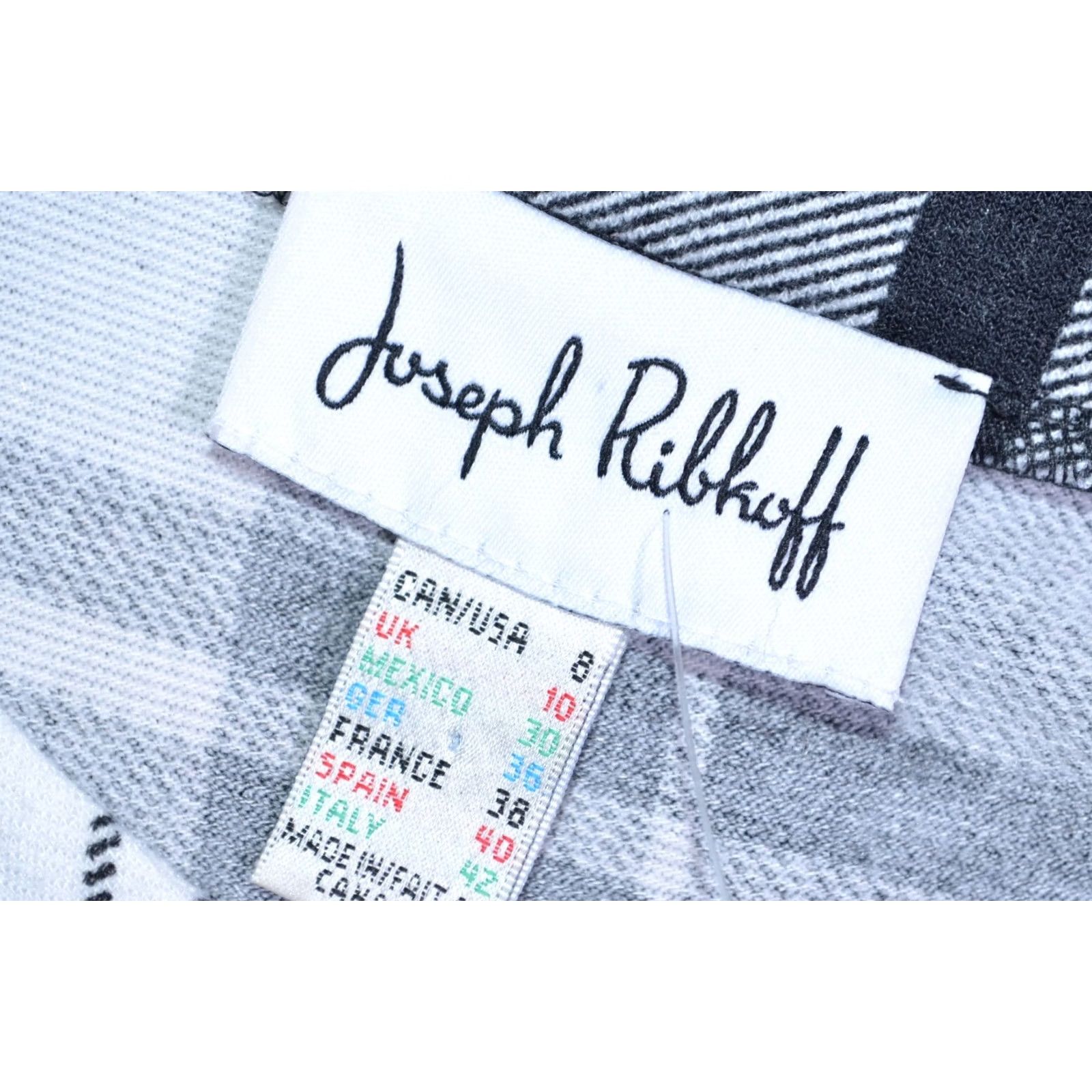 Joseph Ribkoff Joseph Ribkoff Dress Women's Long Sleeve Checked Pockets Knee Length Boat Neck Size 10 White Black Size L / US 10 / IT 46 - 5 Thumbnail