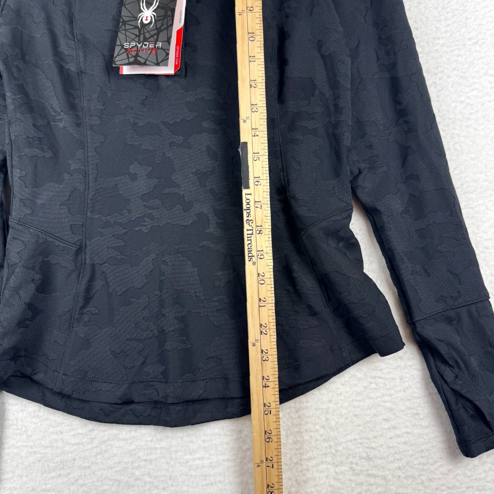 Spyder VINTAGE Spyder Pullover Camouflage Black Mock Neck Zip Running Activewear Women S SP160R (Note: If not vintage, adjust accordingly) Size S / US 4 / IT 40 - 7 Thumbnail