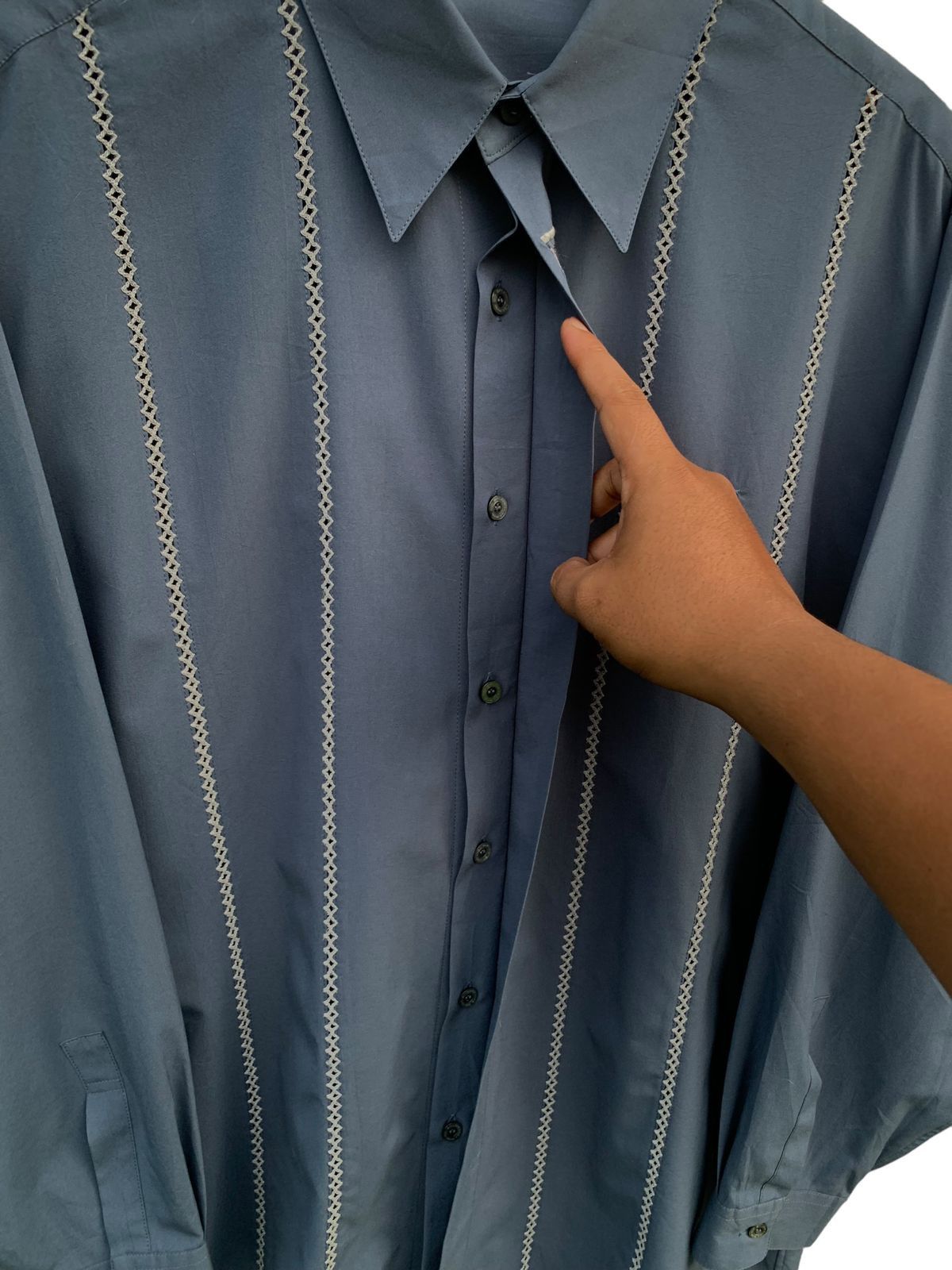 Balenciaga 🔥LastDrop Balenciaga hiden button embroidered silk shirt Size US L / EU 52-54 / 3 - 4 Thumbnail