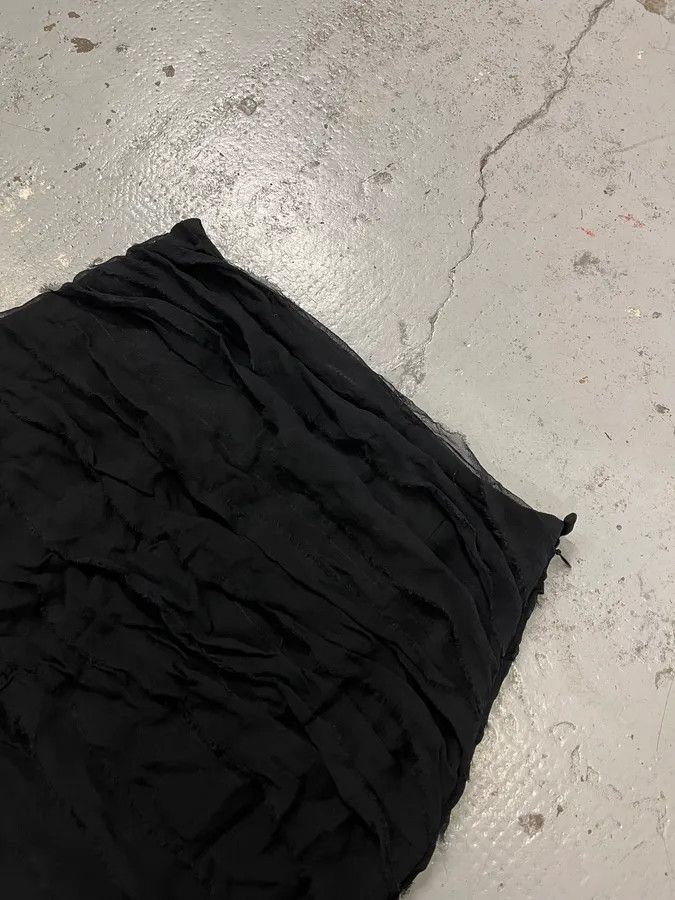 Vintage 1990s Plein Sud Black Silk Skirt Size 24" / US 00 / IT 34 - 5 Thumbnail