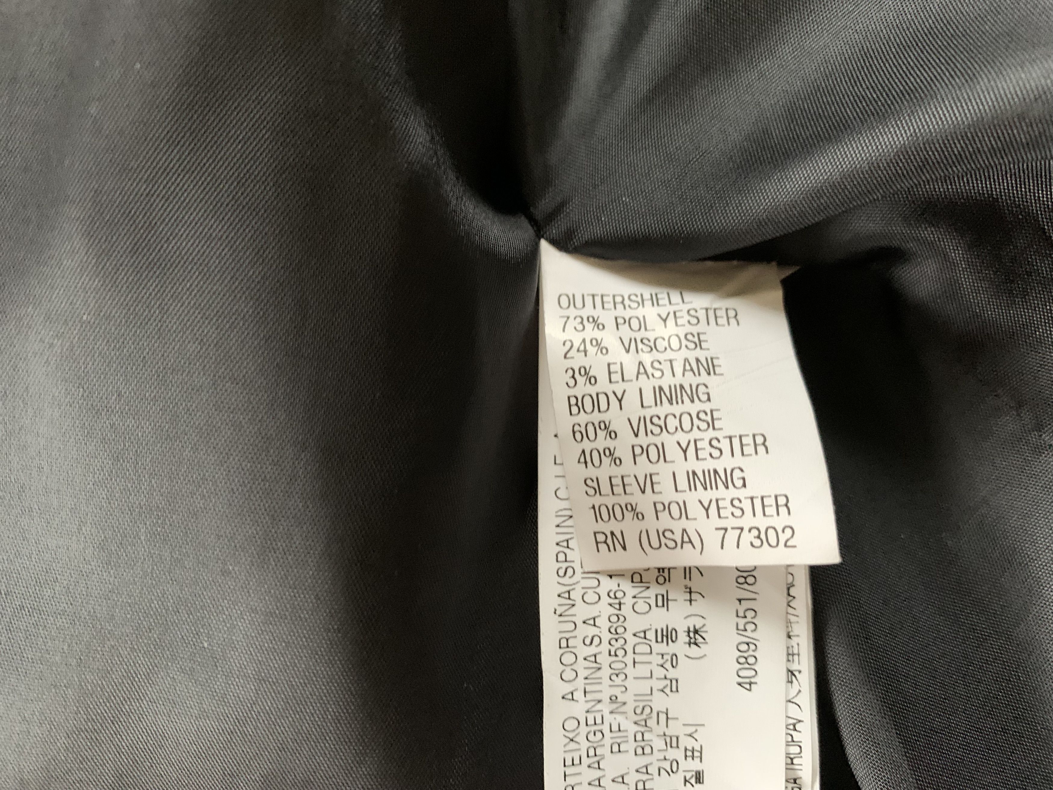 Zara Zara Man Basic Black Blazer Jacket Size 44R - 10 Thumbnail