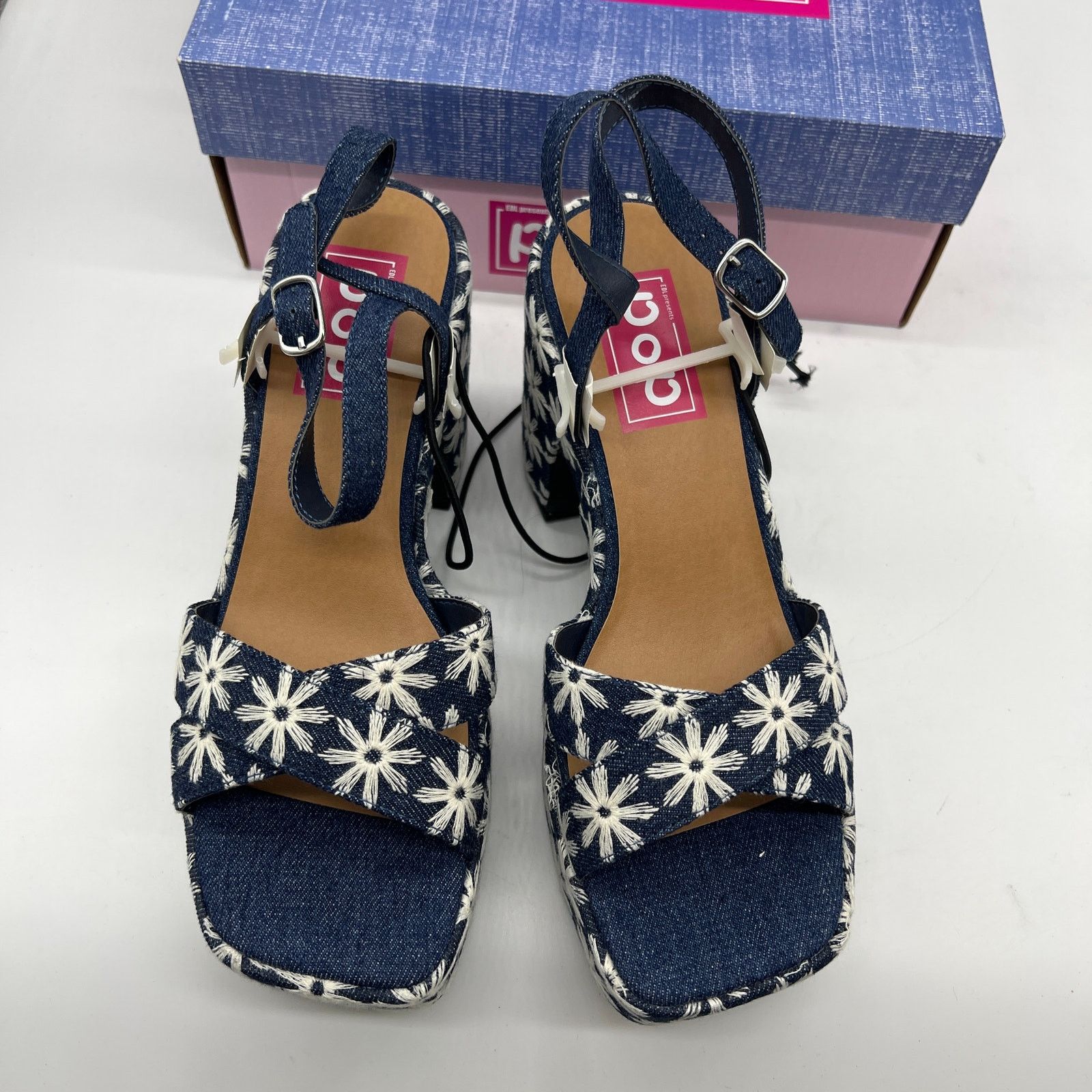 Other Pop Womens Grandiose Heeled Sandals Blue White Size 9M Size US 9 / IT 39 - 4 Thumbnail