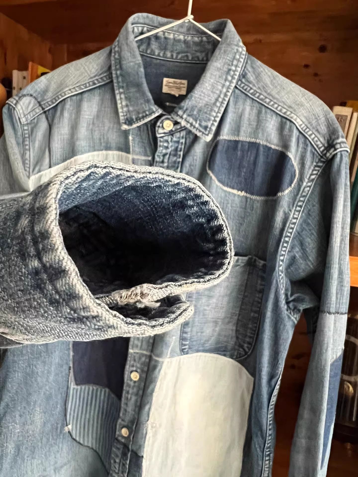 Japan Blue Jeans Japan Blue Jeans Indigo Vintage Denim Shirt Size US L / EU 52-54 / 3 - 5 Thumbnail