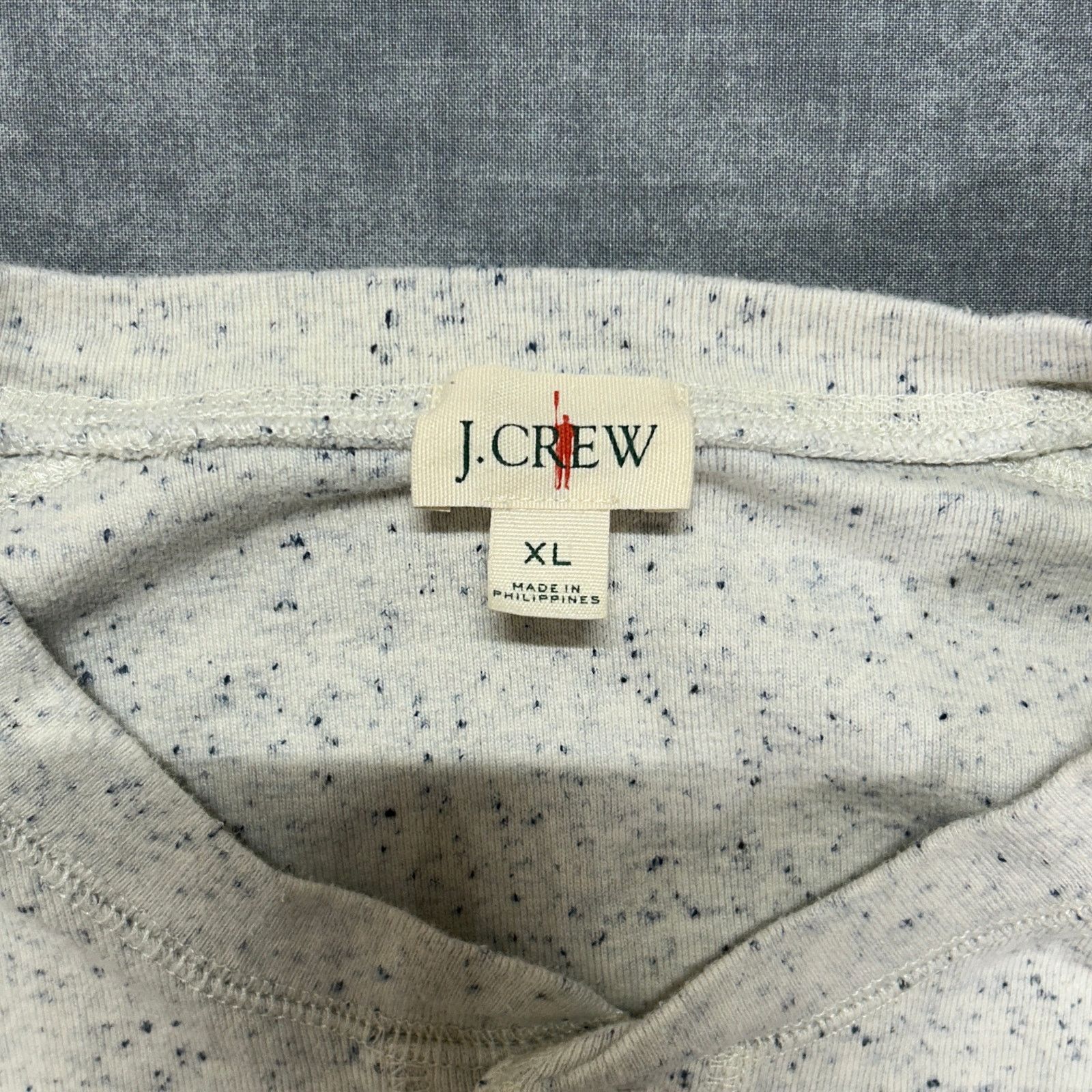 J.Crew J Crew Oarsman speckled white Henley pullover heavy mens XL Size US XL / EU 56 / 4 - 3 Thumbnail