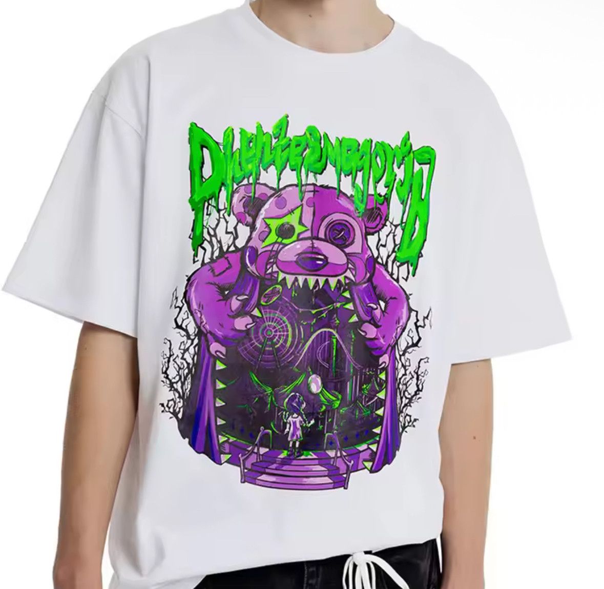 Japanese Brand Streetwear Grunge Fun House Gothic Bear White T-Shirt Size US M / EU 48-50 / 2 - 3 Thumbnail