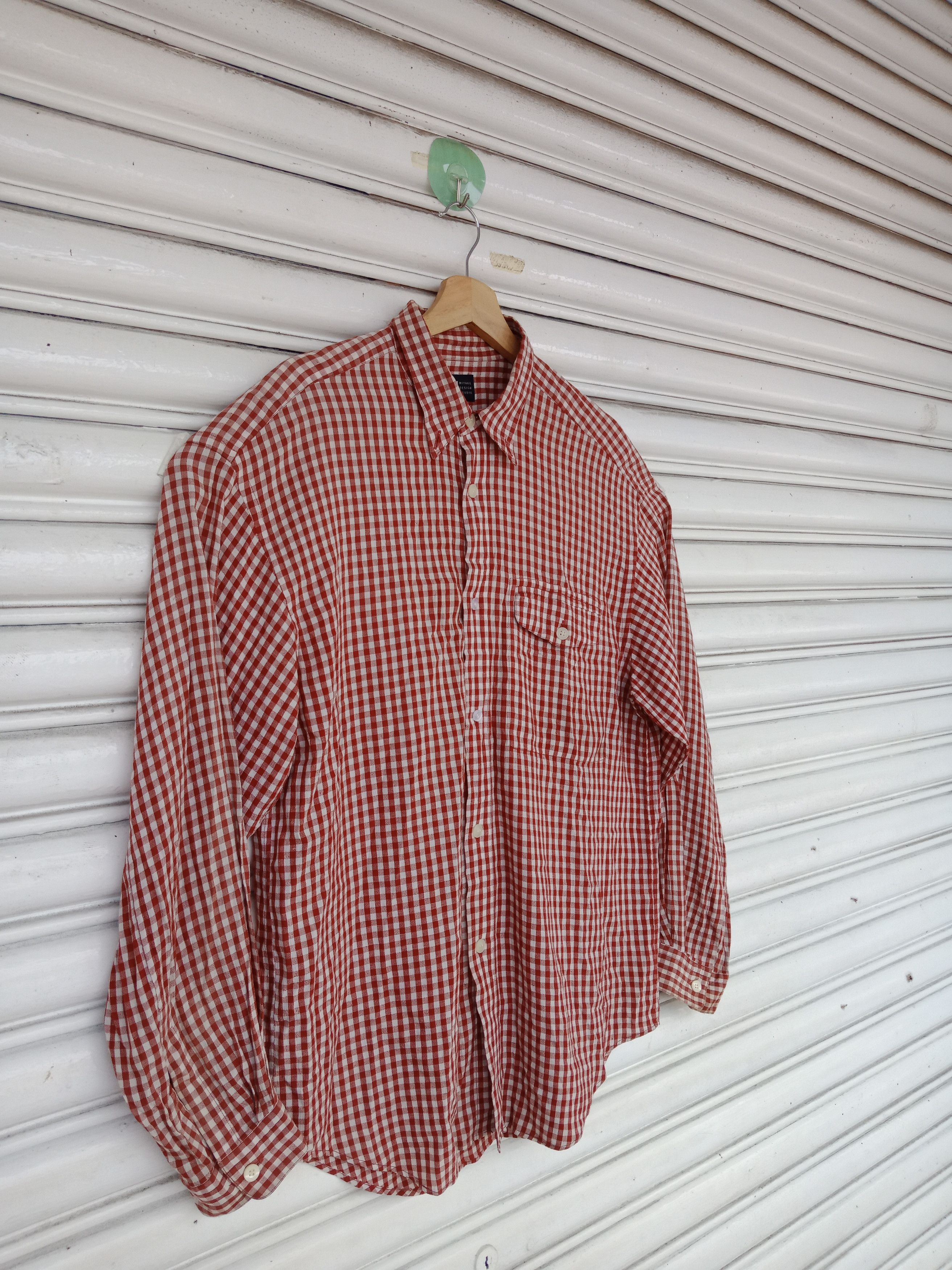 Issey Miyake Issey Miyake Maroon White Checker Size US L / EU 52-54 / 3 - 4 Thumbnail