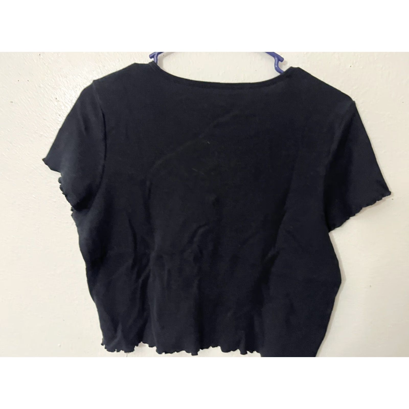 American Eagle Outfitters American Eagle Outfitters Shirt Womens XL Black Sail Boats Cap Sleeve T-Shirt Lightweight Newport RI Casual Size ONE SIZE - 2 Thumbnail
