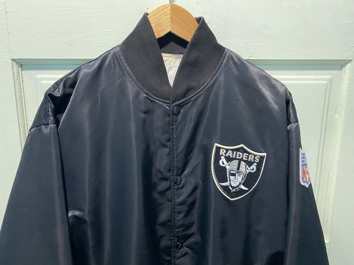 NFL 🥷🏻 Vtg Starter Pro Line Oakland Raiders Satin Varsity Jacket Size US XL / EU 56 / 4 - 4 Thumbnail