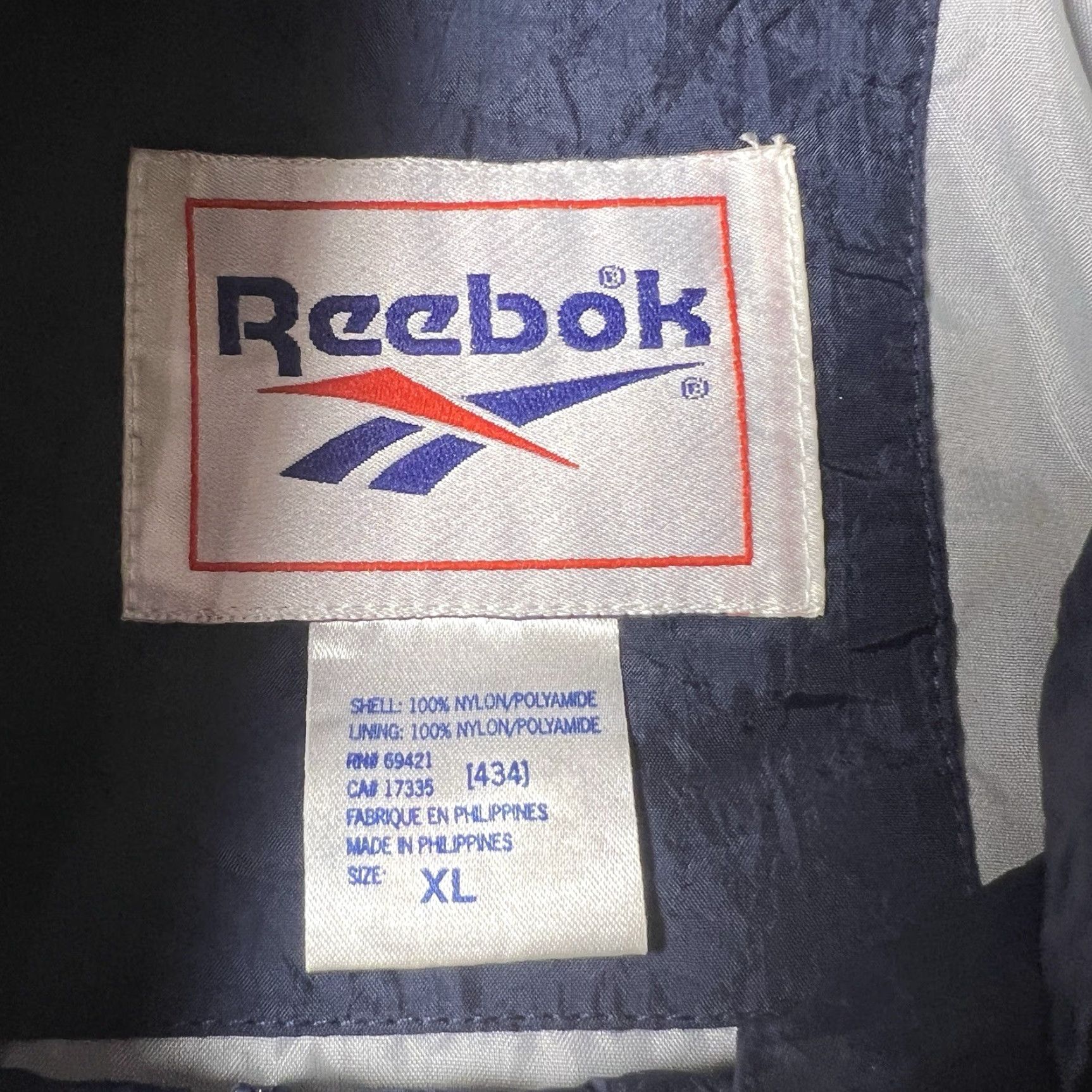 Reebok VINTAGE Reebok Windbreaker Jacket Men XL Blue 90s Logo Nylon Summer Spring Fall Sports Size US XL / EU 56 / 4 - 5 Thumbnail