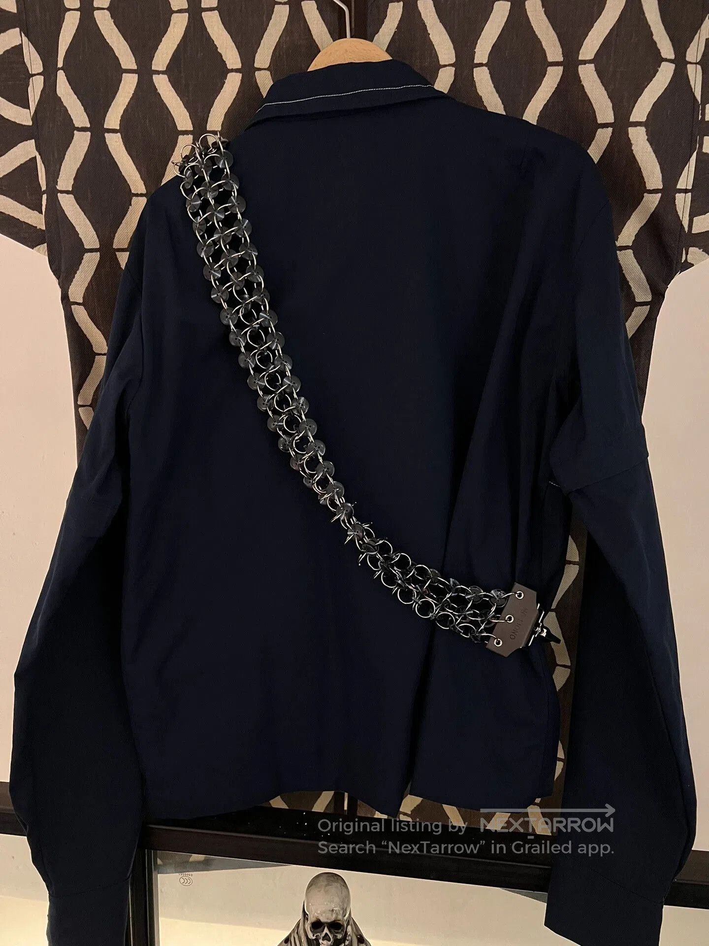 Vintage navy blue zip-up jacket with crossbody bag. Size US M / EU 48-50 / 2 - 2 Thumbnail