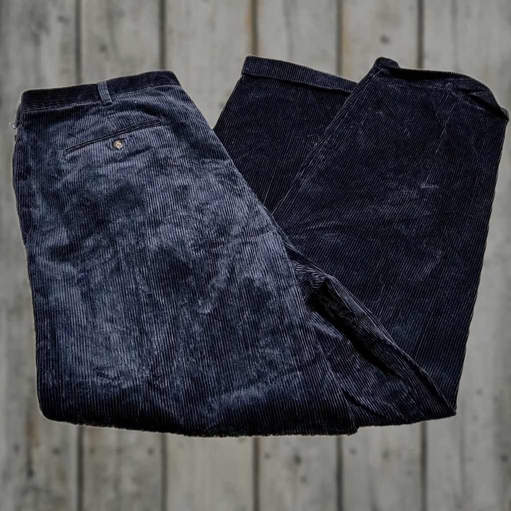 Gap VINTAGE Gap Pants Corduroy Blue 40x30 Men’s 1990s Regular Cotton Chino New Size US 40 / EU 56 - 1 Thumbnail