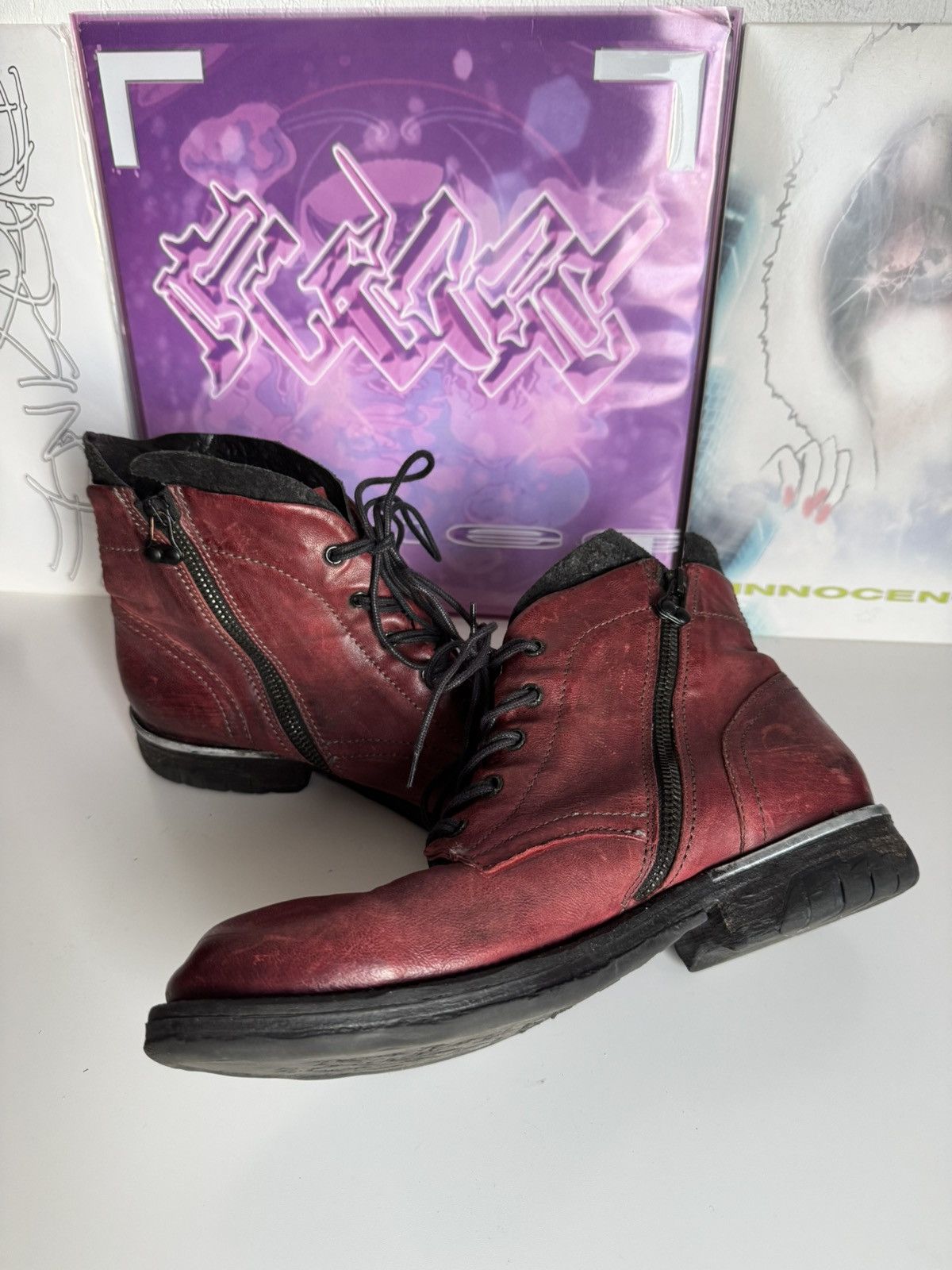 Japanese Brand Vintage A.S 98 Leather Ankle Boots Western Avantgarde Size US 8 / EU 41 - 4 Thumbnail