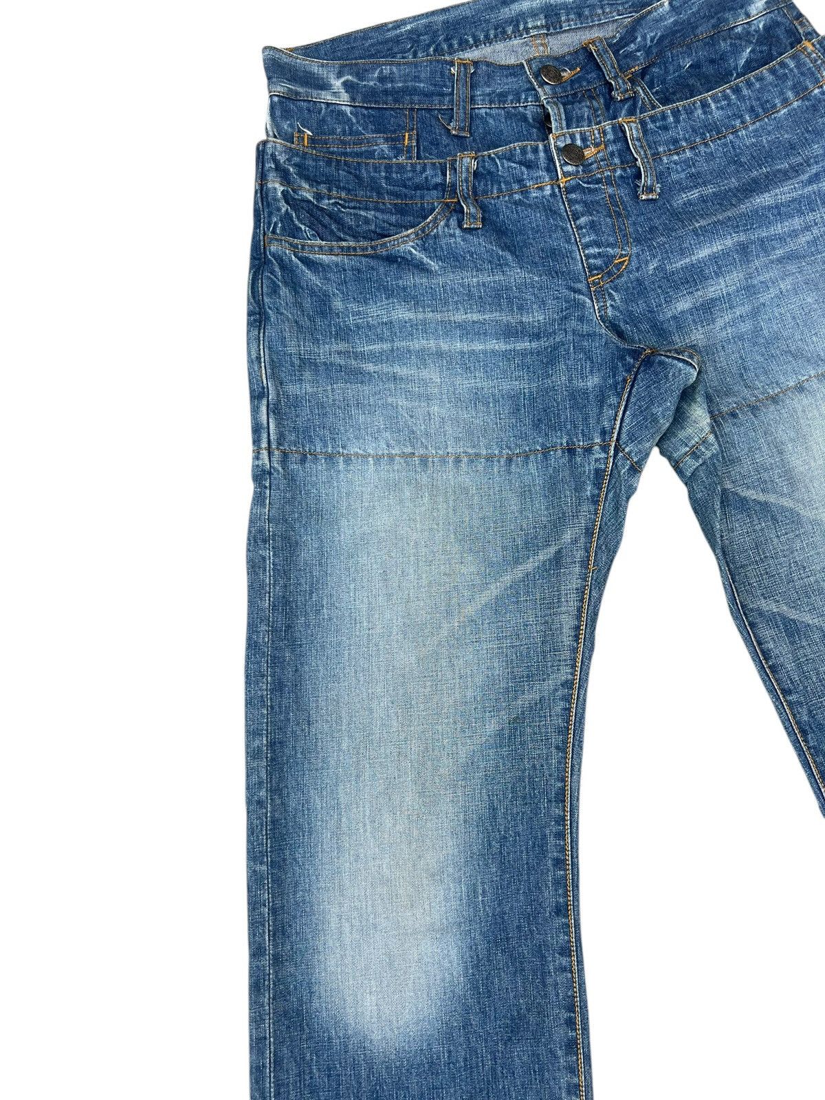 CABANE de ZUCCa Vintage Cabane de Zucca Faded Denim Double Waist Jeans Size US 30 / EU 46 - 6 Thumbnail
