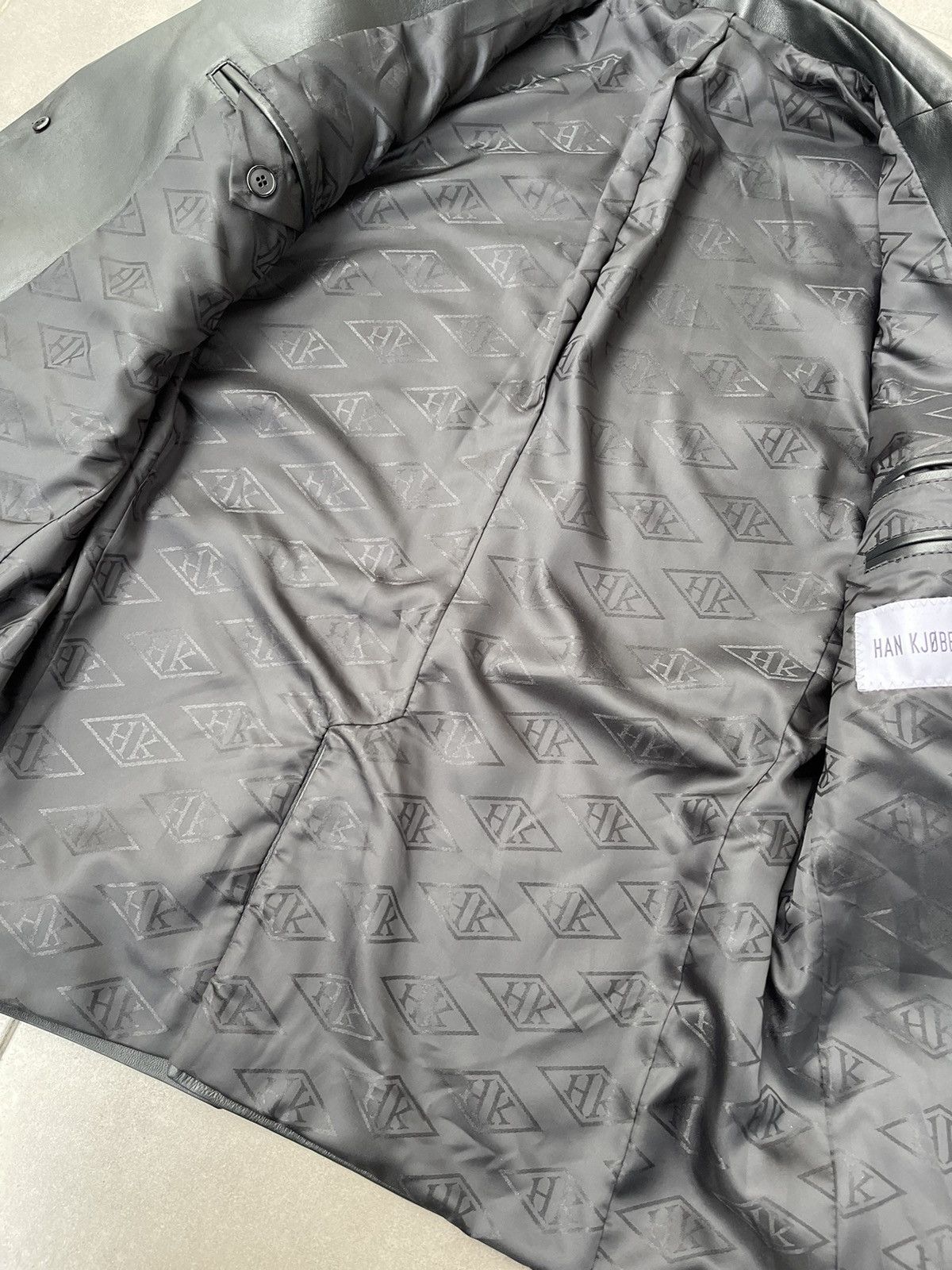 Han Kjobenhavn !DS! FW22 Han Kjobenhavn Black Leather Blazer Jacket Size 36R - 19 Thumbnail