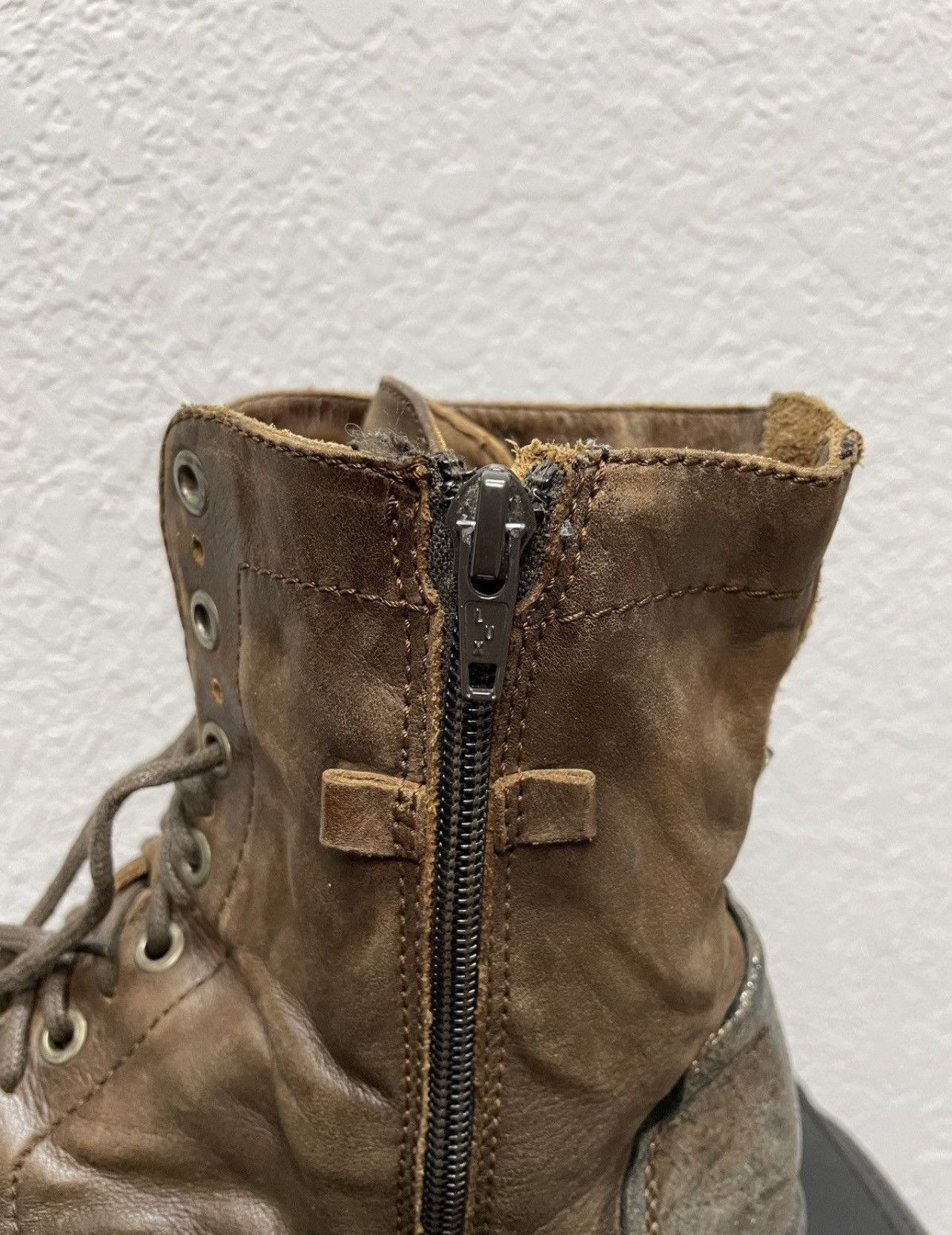 If Six Was Nine Vintage Italian AS 98 Rick Owens Style Leather Biker Boots Size US 8.5 / EU 41-42 - 8 Thumbnail