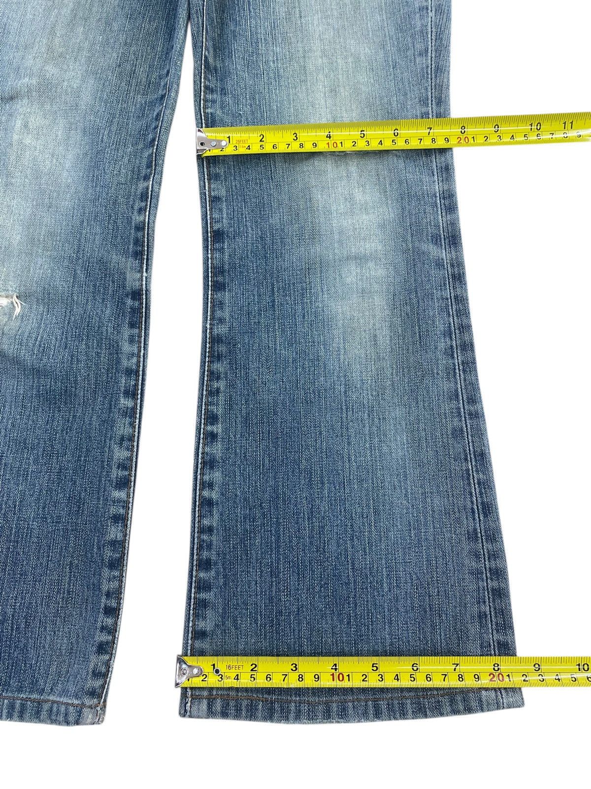 Edwin Edwin Light Blue Wash Ripped Style Bootcut Jeans Size US 26 / EU 42 - 7 Thumbnail