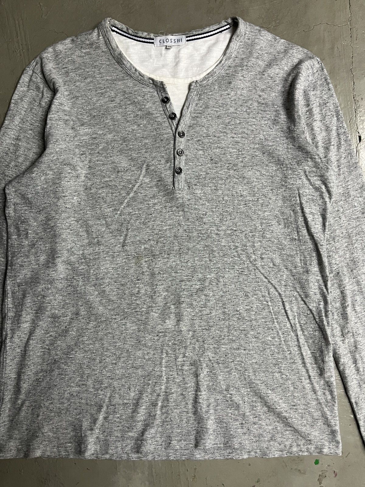 Japanese Brand Japanese Double Layer Henley Tshirt Raf Simons Style Size US L / EU 52-54 / 3 - 3 Thumbnail
