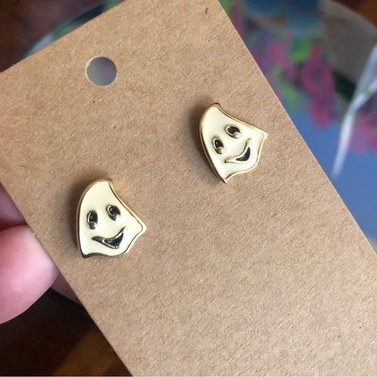 Jewelry Halloween ghost enamel pierced earrings Size ONE SIZE - 3 Thumbnail