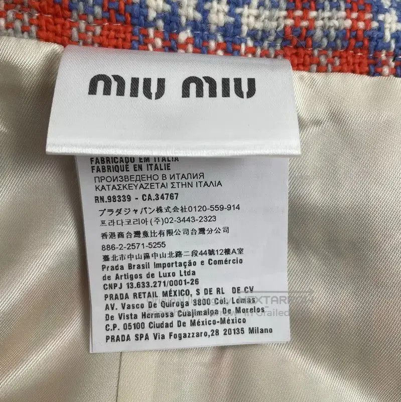 Miu Miu Miu Miu Colorblock Wool Blend Skirt . Size 23" - 6 Thumbnail