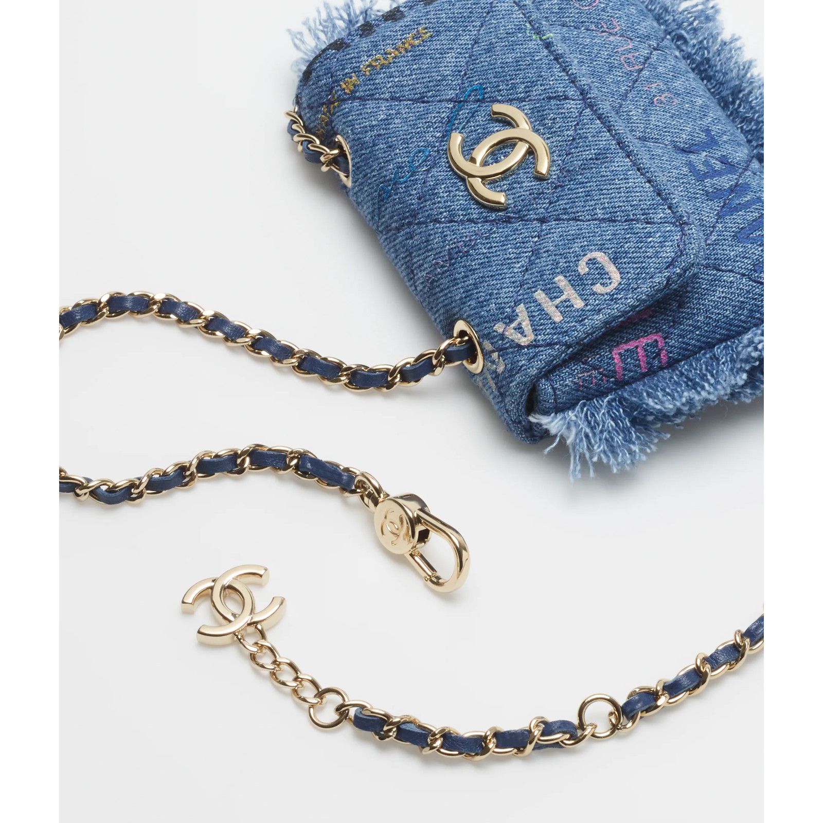 Chanel Chanel Black Pink CC Logo Frayed Credit Card Belt Bag Size ONE SIZE - 8 Thumbnail