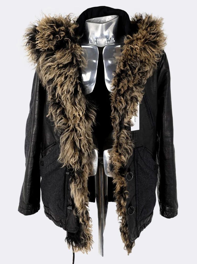 Emporio Armani Emporio Armani Buffalo Leather Fur Hooded Jacket $2410 Size US M / EU 48-50 / 2 - 1 Thumbnail