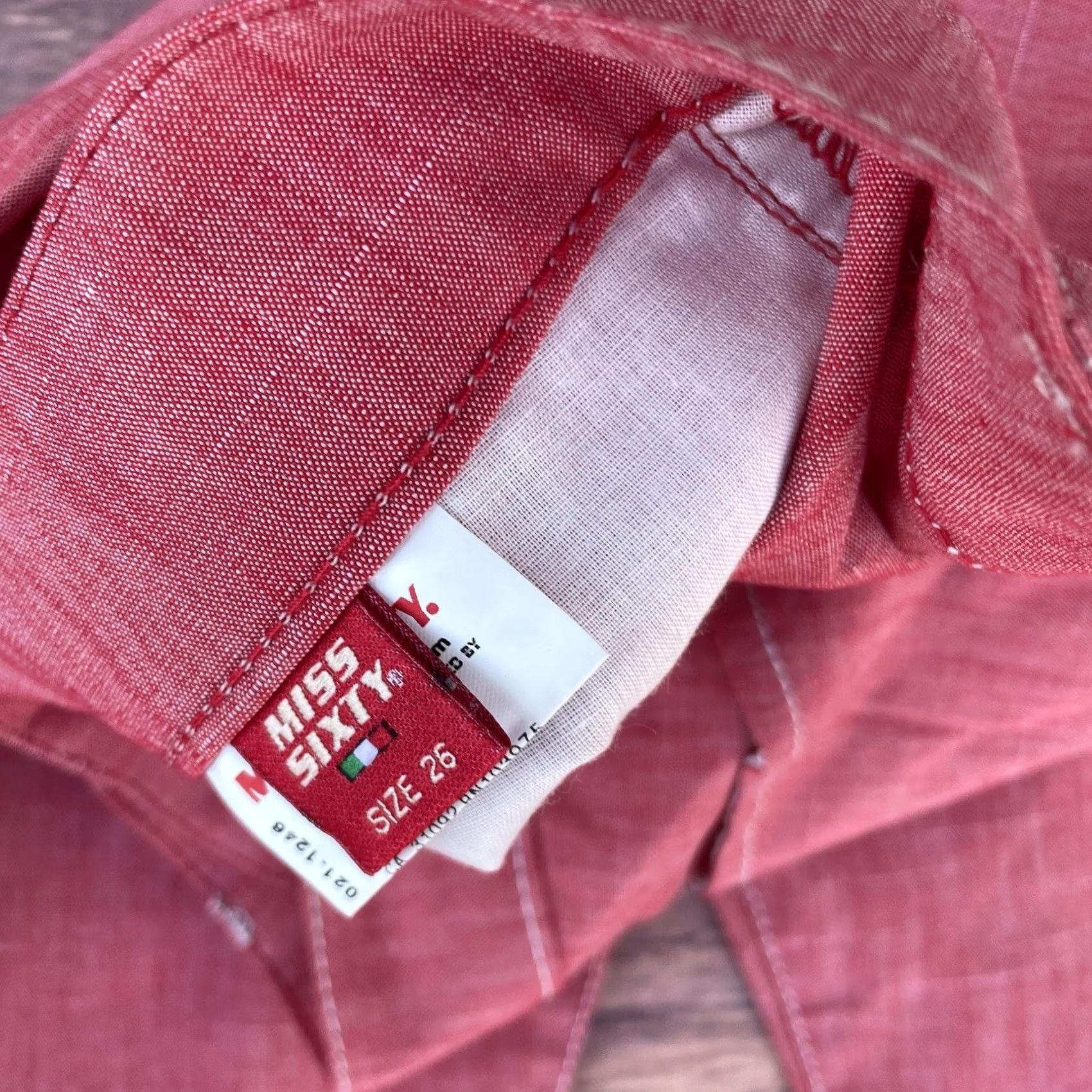 Miss Sixty VINTAGE Miss Sixty Low Dolly Trousers Jeans Flare 26 Pink Italy Womens 5-Pocket Denim Stretch Slim Cotton Blend 2/4? Size 26" / US 2 / IT 38 - 4 Thumbnail