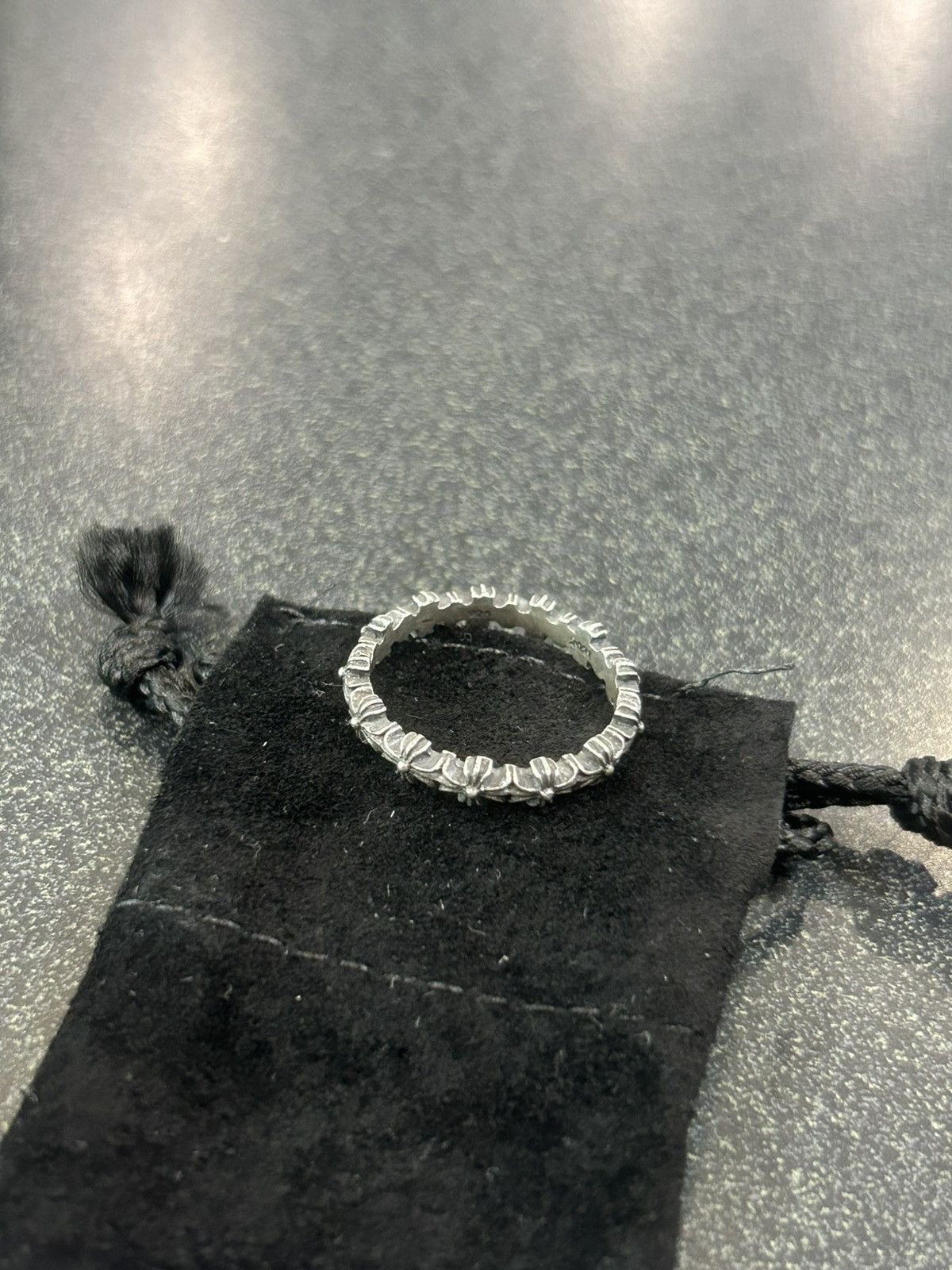 Chrome Hearts Tiny E Ring Size 8