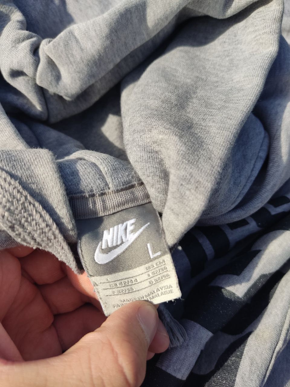 Nike × Vintage Vintage Nike Boxy Hoodie Big Logo Grey Y2K USA Size US L / EU 52-54 / 3 - 5 Thumbnail