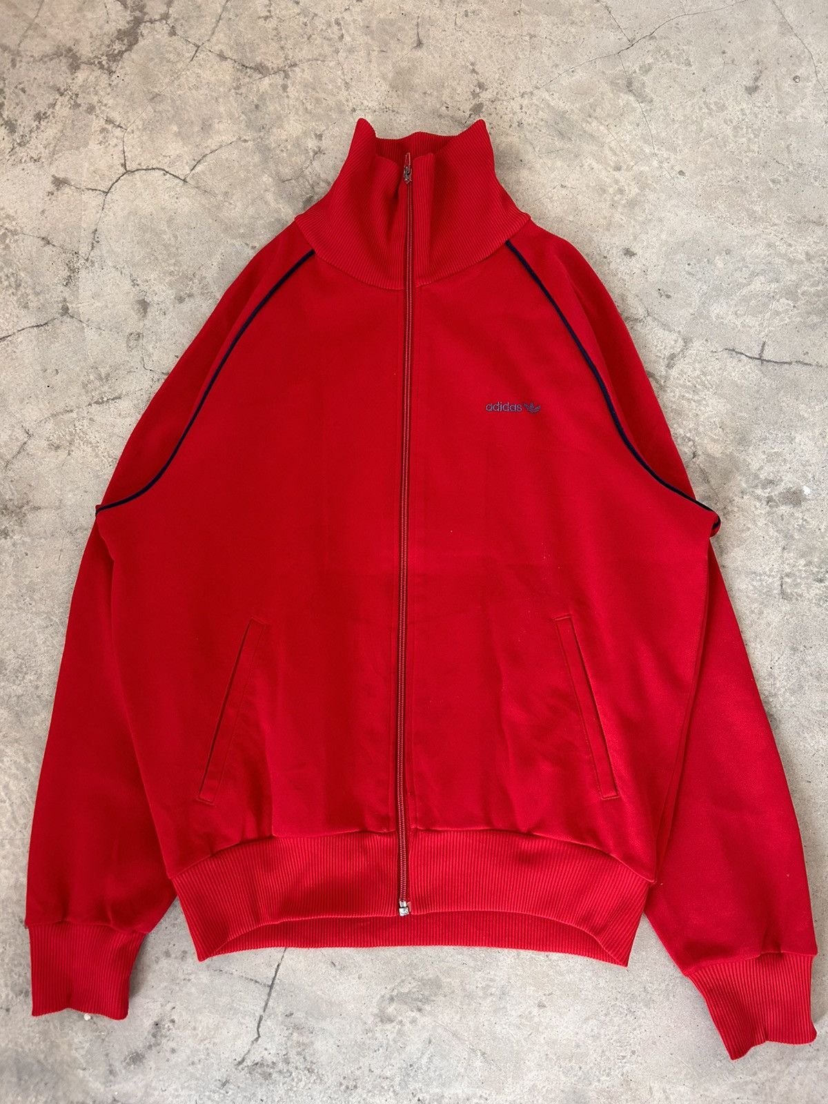 Vintage 80s Adidas Red Set Blue Line Size US M / EU 48-50 / 2 - 2 Thumbnail