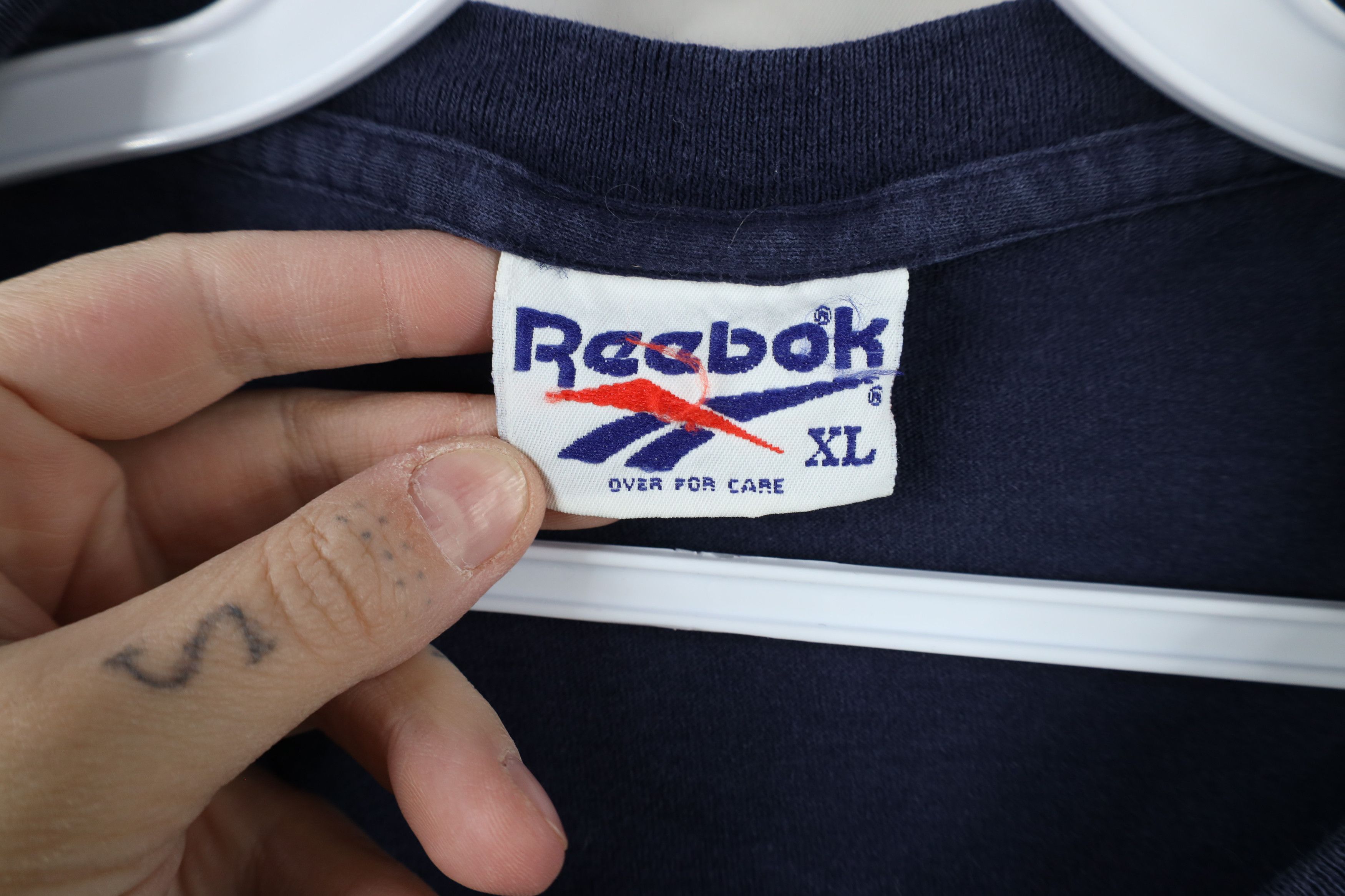 Reebok × Vintage Vintage 90s Reebok Big Logo T-Shirt Blue Cotton USA Size US XL / EU 56 / 4 - 6 Thumbnail