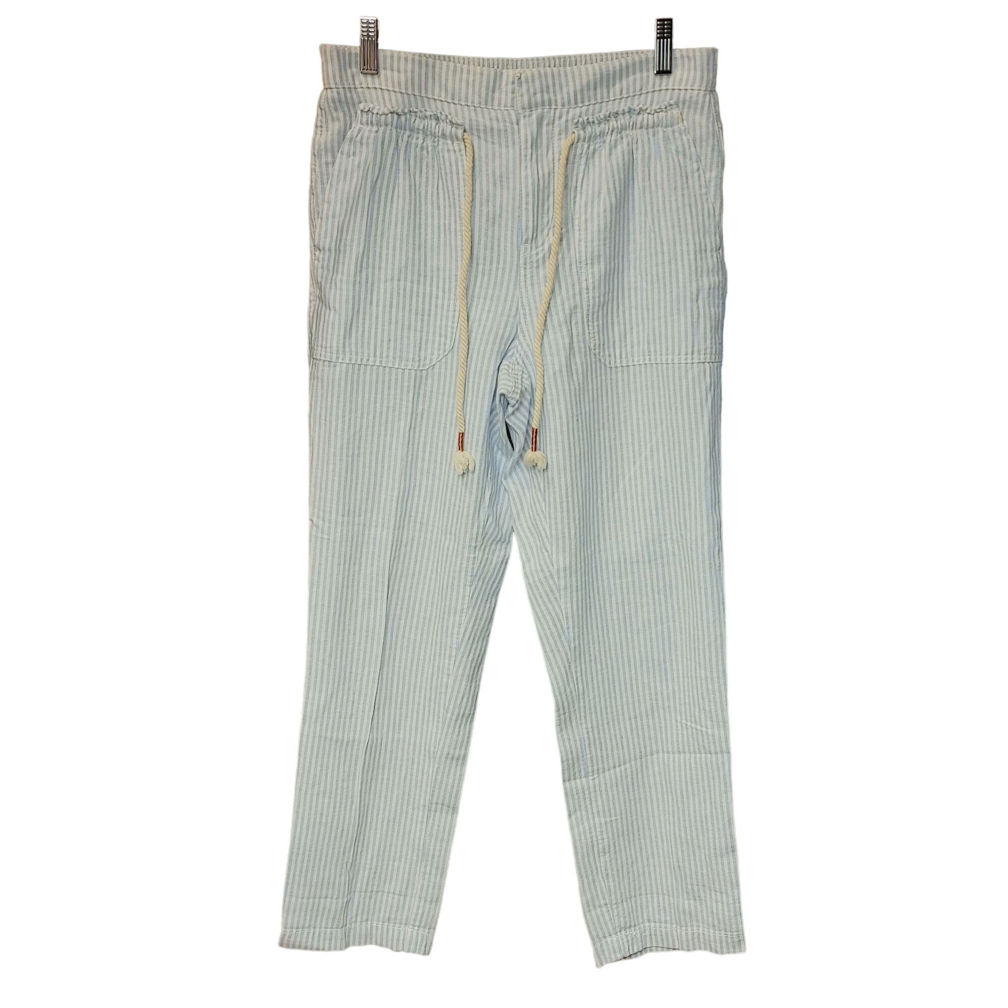 Anthropologie Anthropologie Women's Light Blue & White Striped Pajama Pant Size 25" / US 0 / IT 36 - 1 Thumbnail