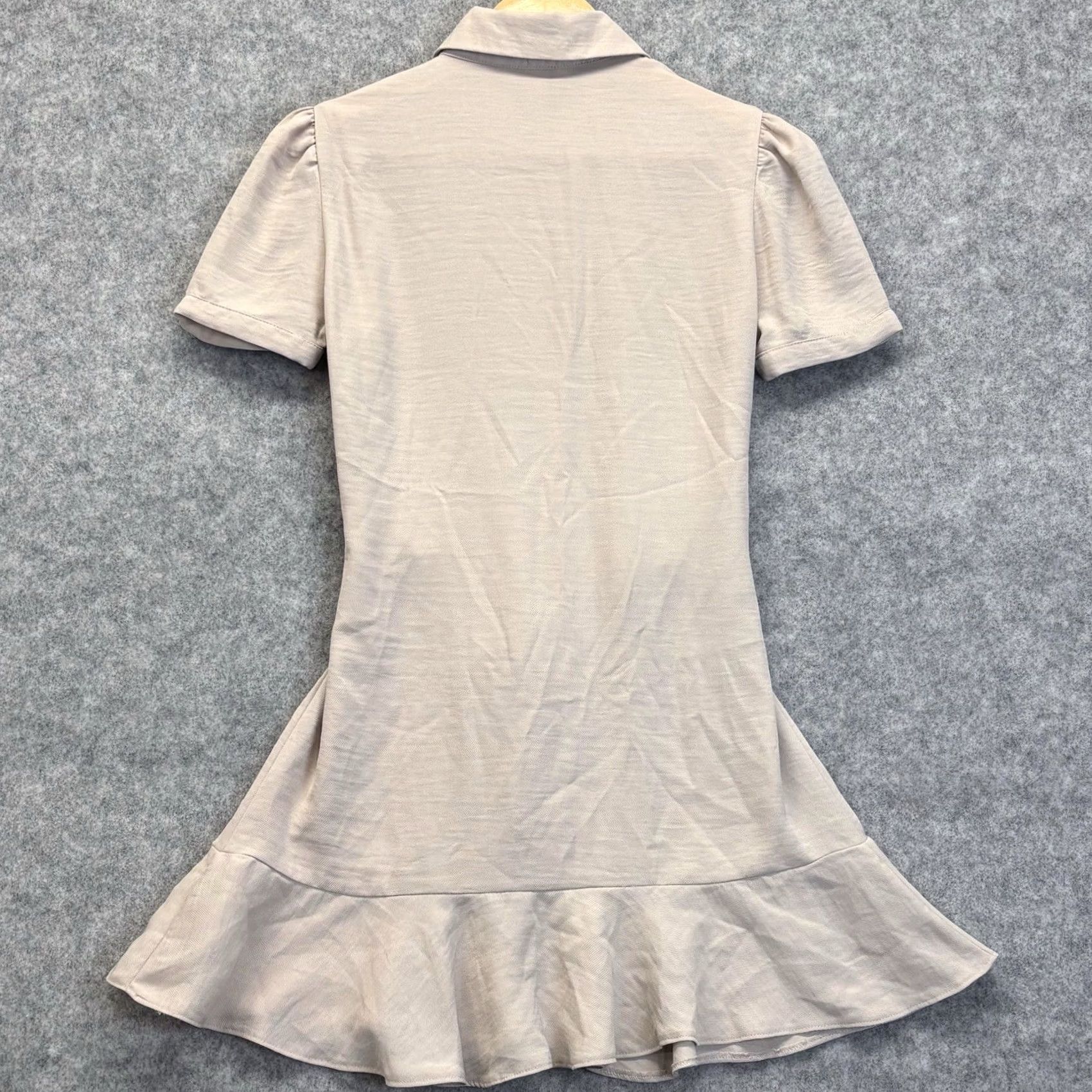 Vintage Miss Selfridge Petites Shirt Dress Beige UK8 Women’s Tie Belted New BNWT Shirt Dress Women’s Short Sleeve Collared Belted 8 Beige BNWT Size M / US 6-8 / IT 42-44 - 2 Thumbnail