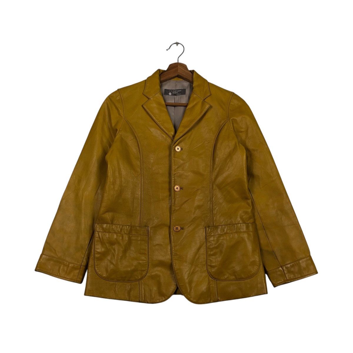 Japanese Brand United Arrows Pink Label Mustard Leather Japan Made Archive Size US M / EU 48-50 / 2 - 2 Thumbnail
