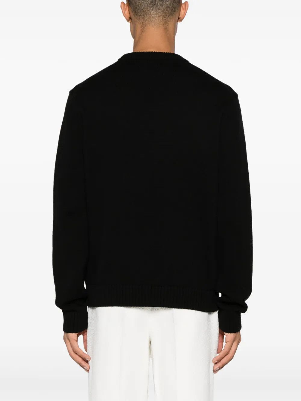 Casablanca o1mle0326 Pyramide Intarsia Jumper Sweater in Black Size US XS / EU 42 / 0 - 4 Thumbnail