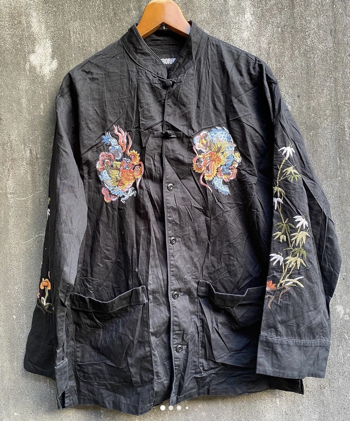 image of Neighborhood Chinese Dragon Jacket in Black, Men's (Size Small)