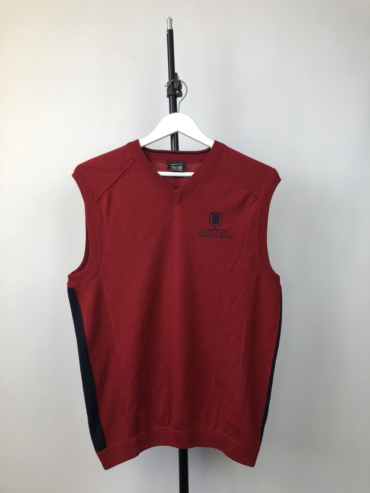 Nike × Vintage Vintage Nike Golf Wool vest Swoosh Sweater Outdoor 90x Size US L / EU 52-54 / 3 - 1 Thumbnail