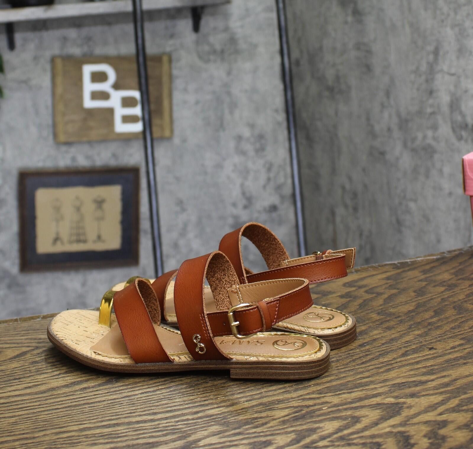 Other Nwt Sam & Libby Flat Sandal J5247s1200 Amber Brown 6.5m Size US 6.5 / IT 36.5 - 2 Thumbnail