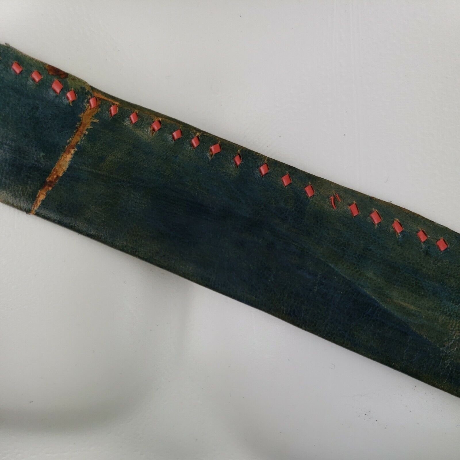 Handmade Western Elk Hide Leather Belt Lot 2 Buckskin Pouch Whip Stit Size ONE SIZE - 11 Thumbnail